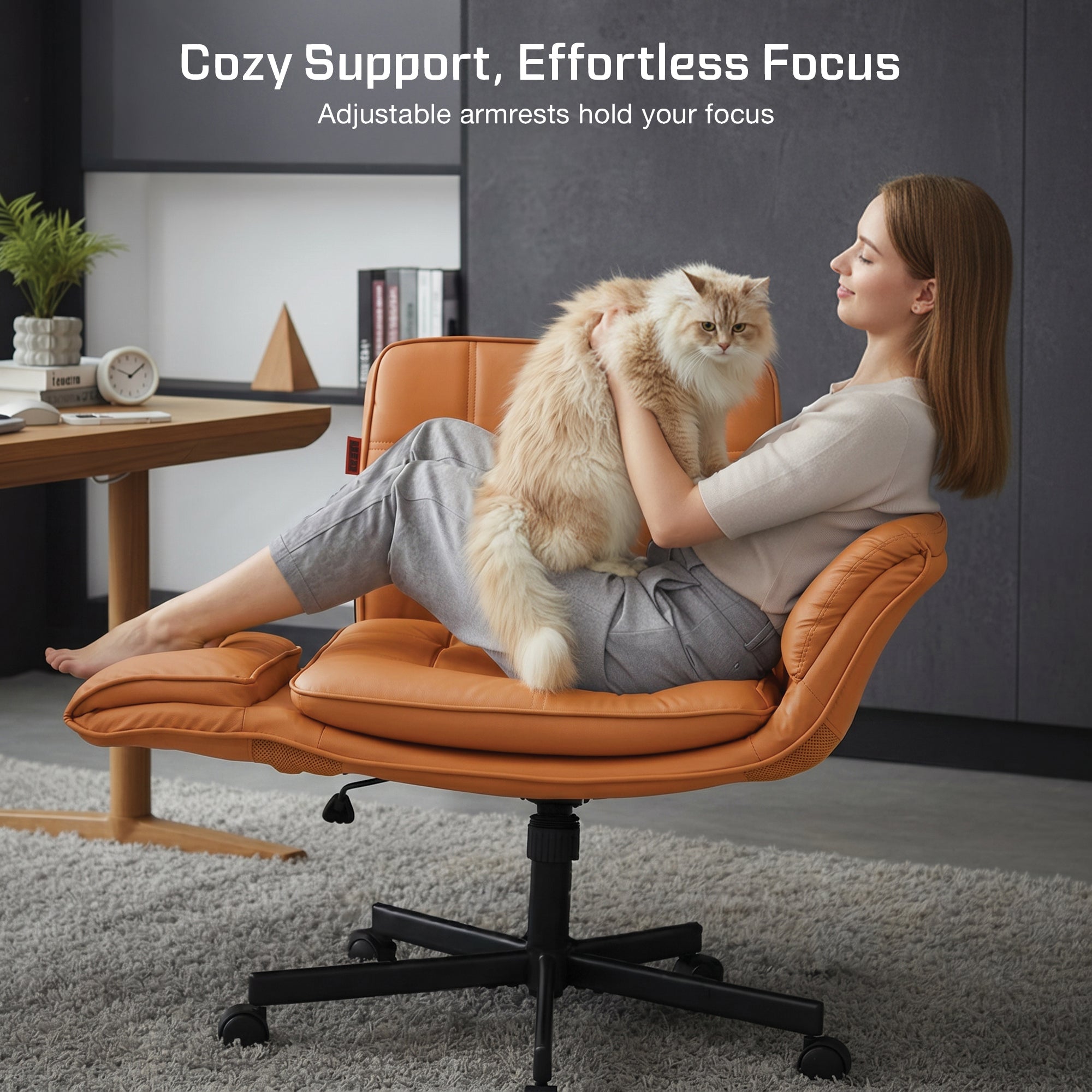 Zen Atora Ergonomic Cross-Legged Chair (Tan)
