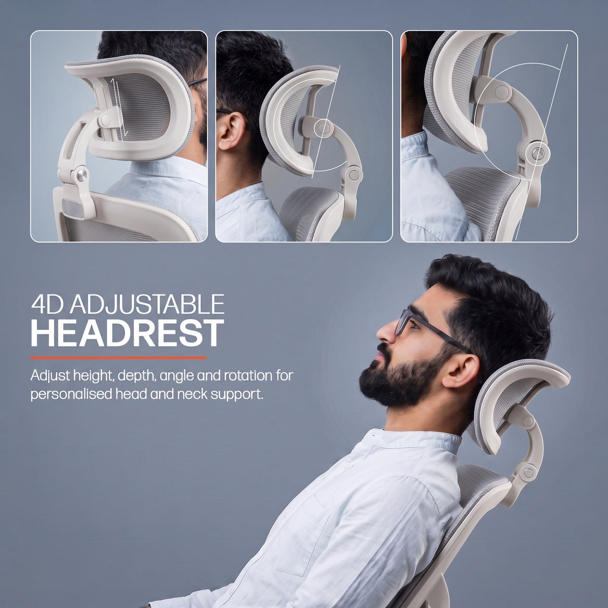 Drogo Axion Ergonomic Office Chair Lumbar Support & Mesh Back Chair