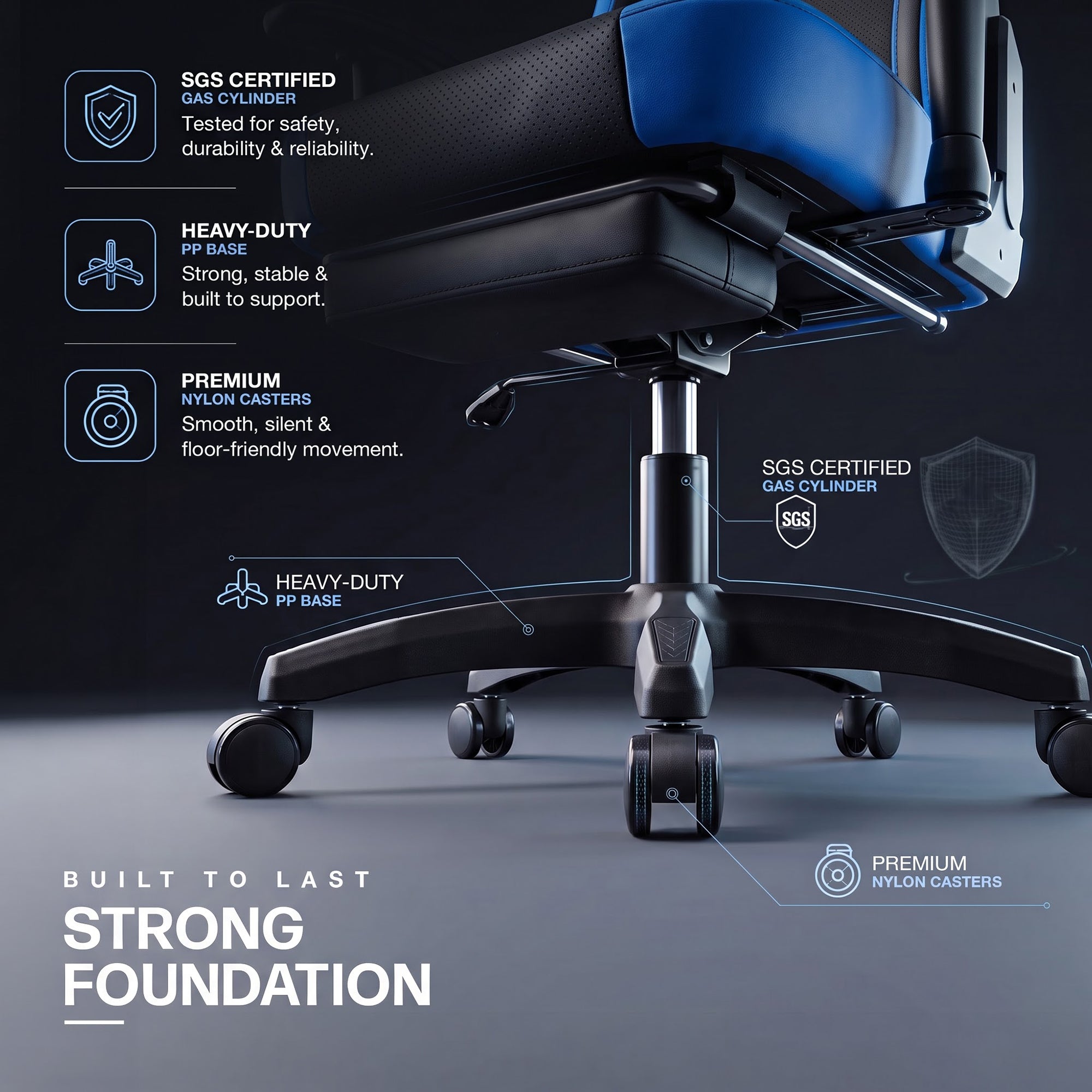 Drogo Alpha-X Premium Ergonomic Gaming Chair with Footrest