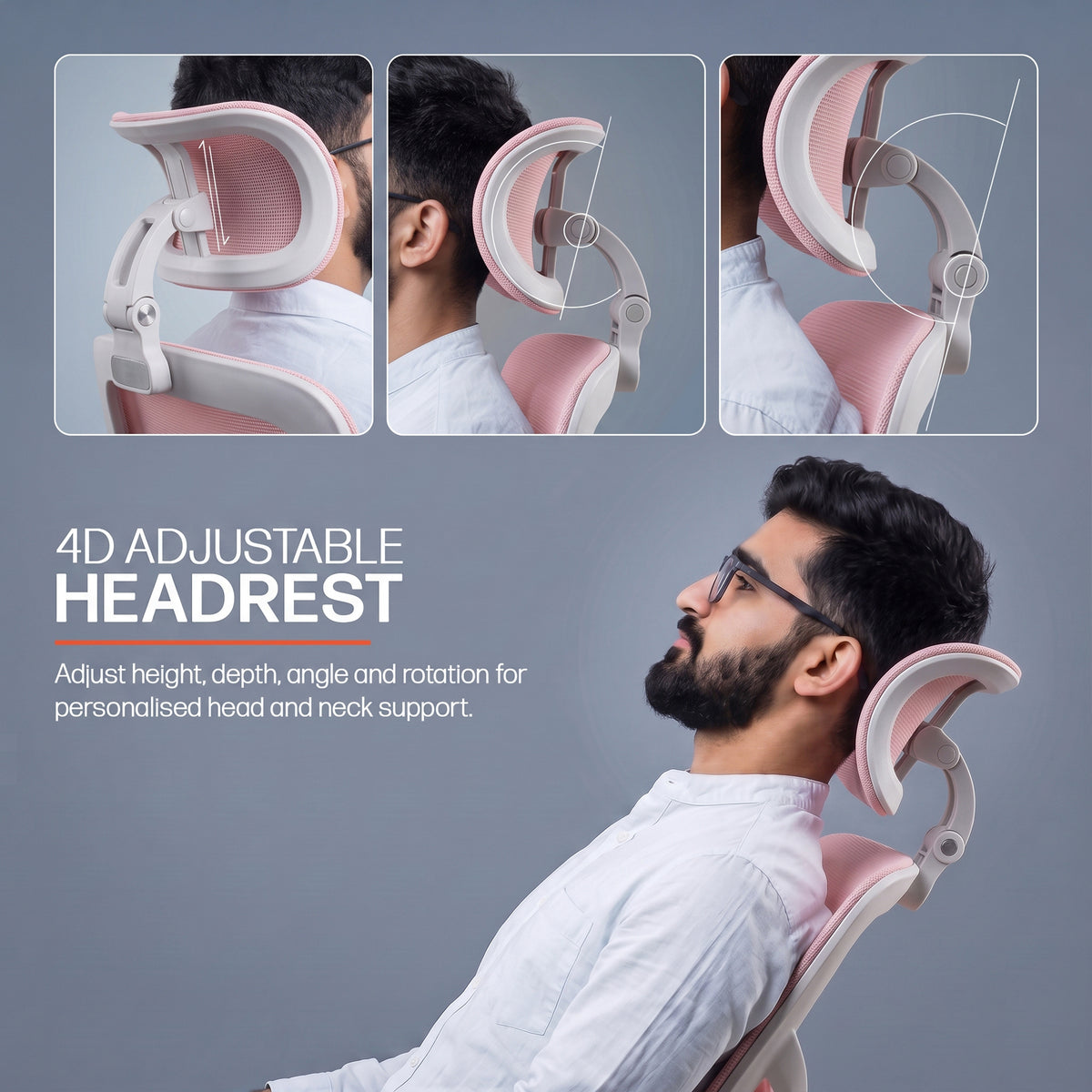 Drogo Axion Ergonomic Office Chair Lumbar Support & Mesh Back Chair