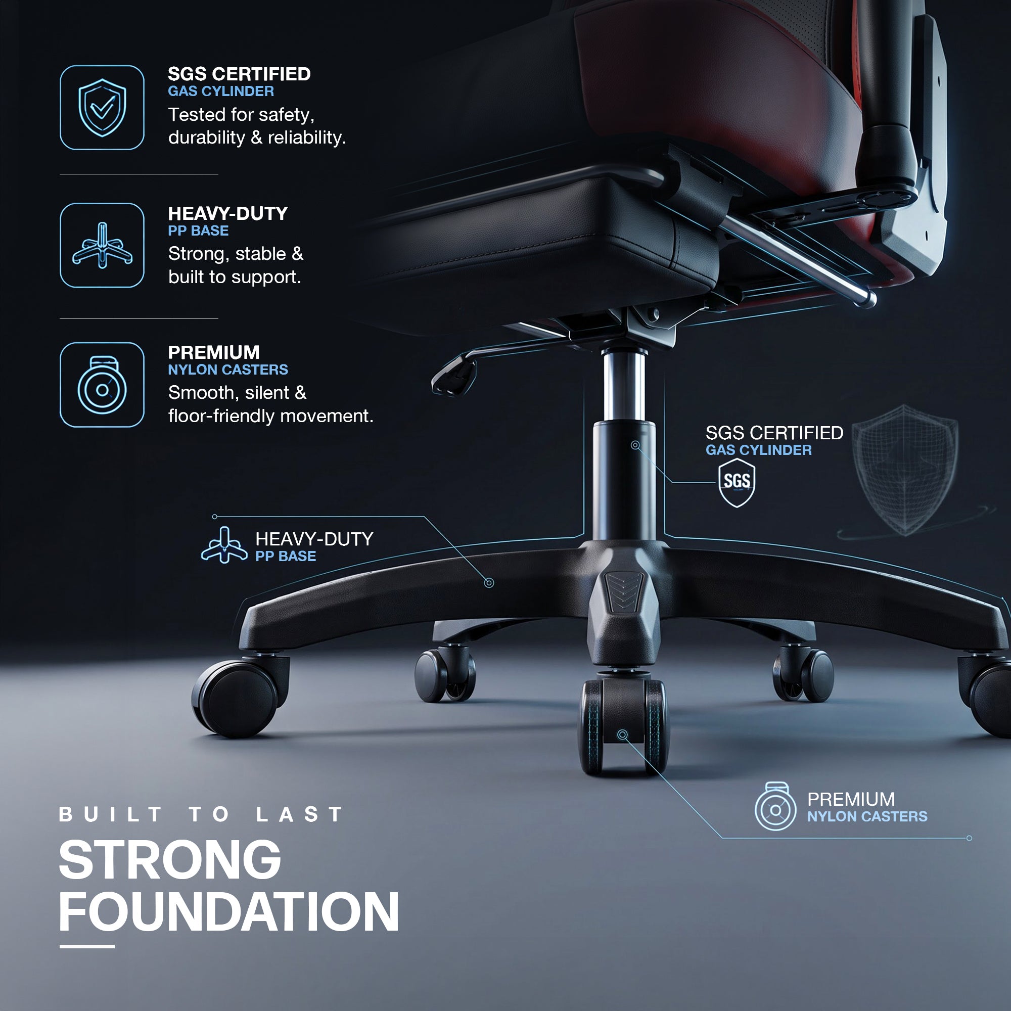Drogo Alpha-X Premium Ergonomic Gaming Chair with Footrest