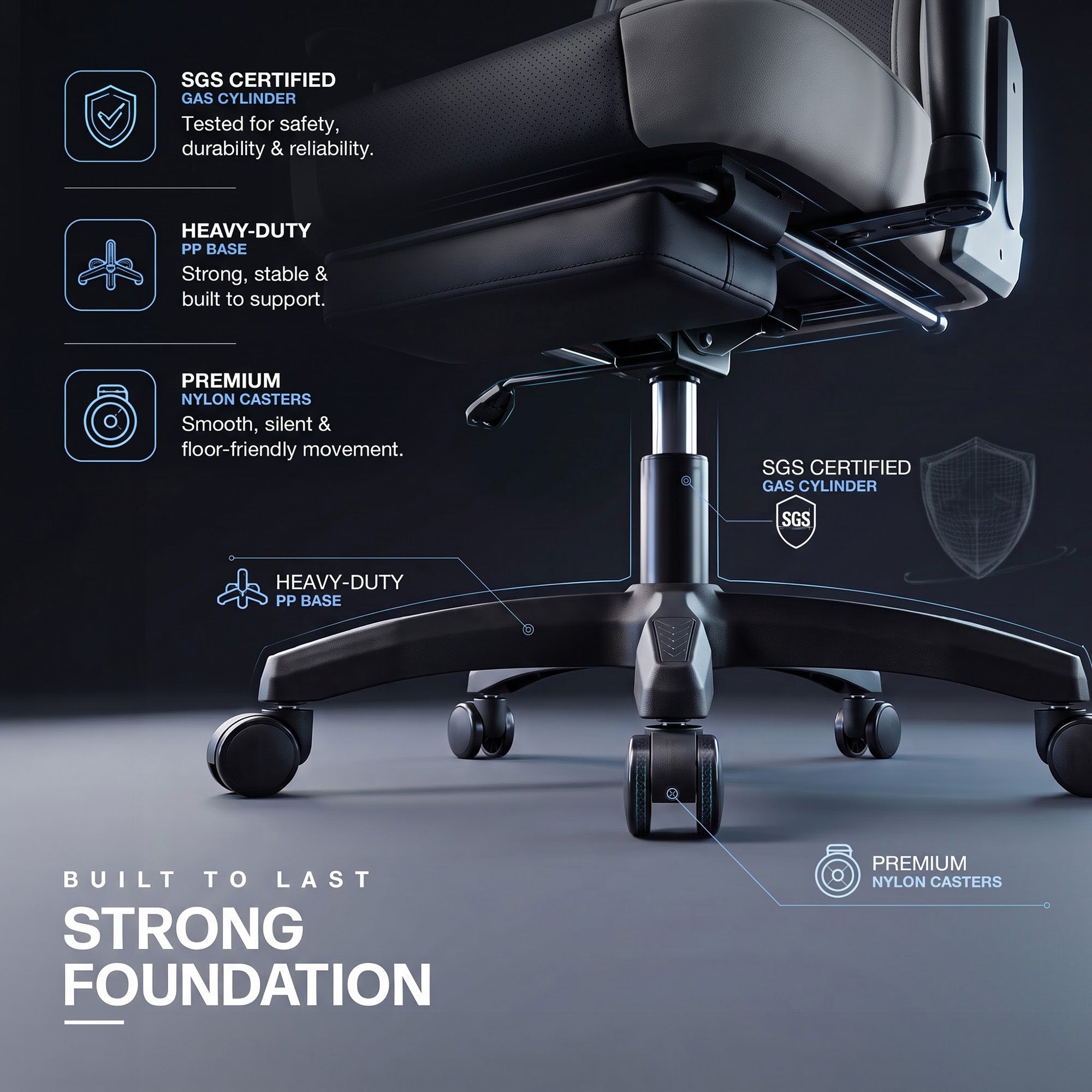 Drogo Alpha-X Premium Ergonomic Gaming Chair with Footrest