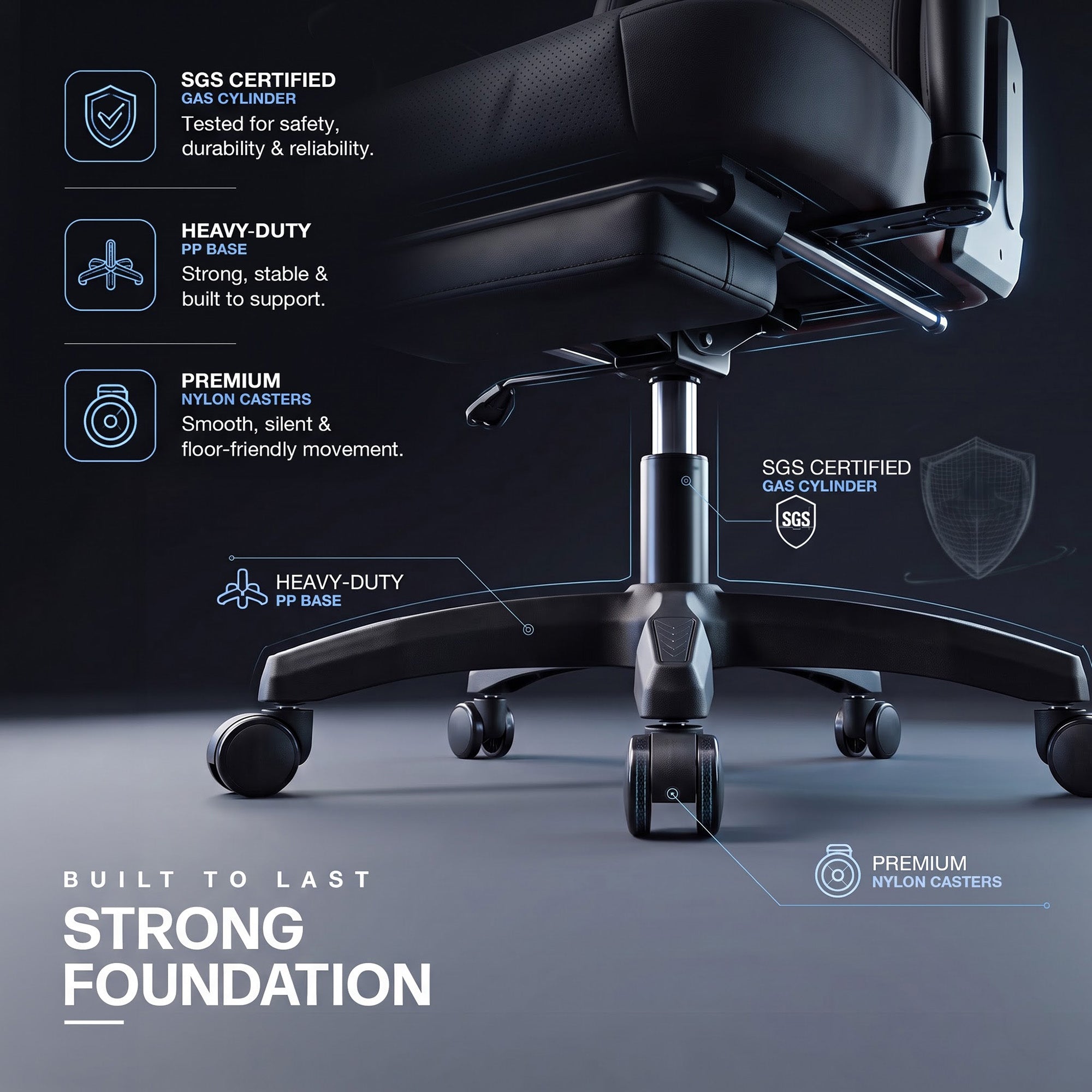 Drogo Alpha-X Premium Ergonomic Gaming Chair with Footrest