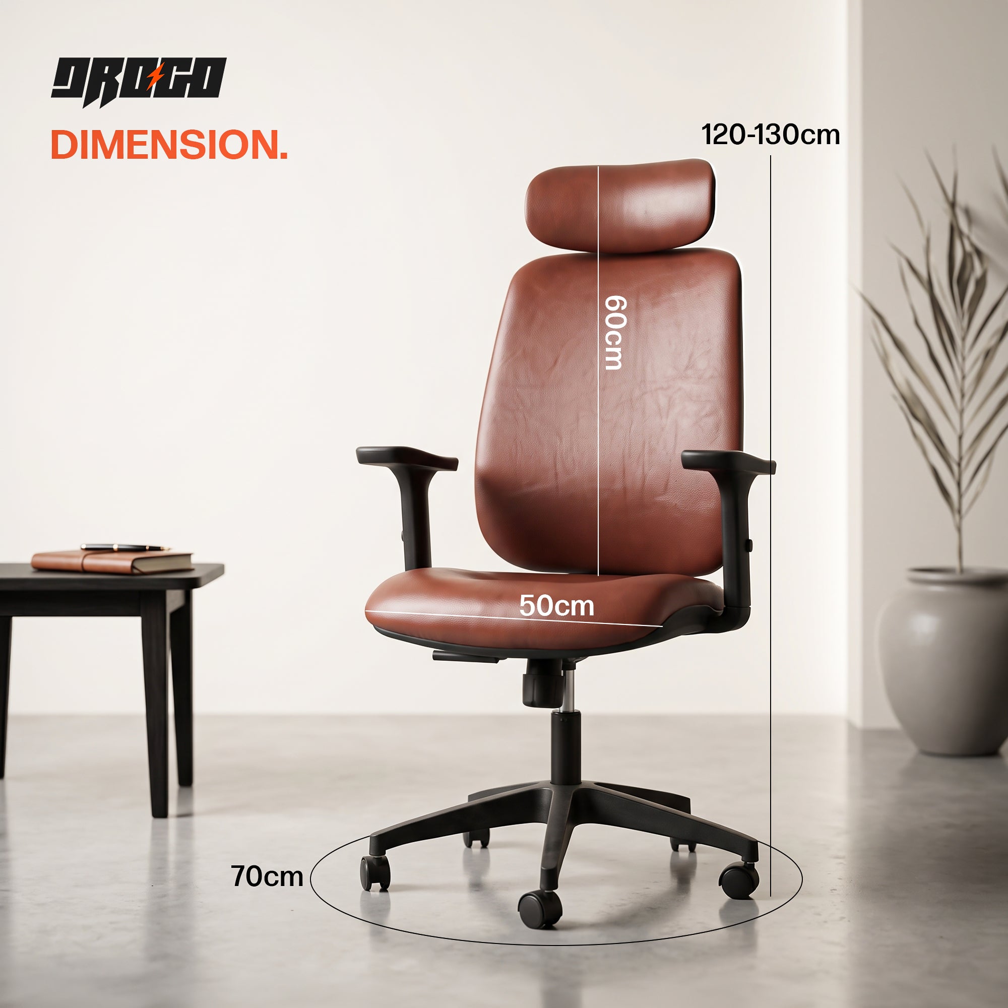 Drogo Pluto Ergonomic Office Chair with 2D Adjustable Headrest