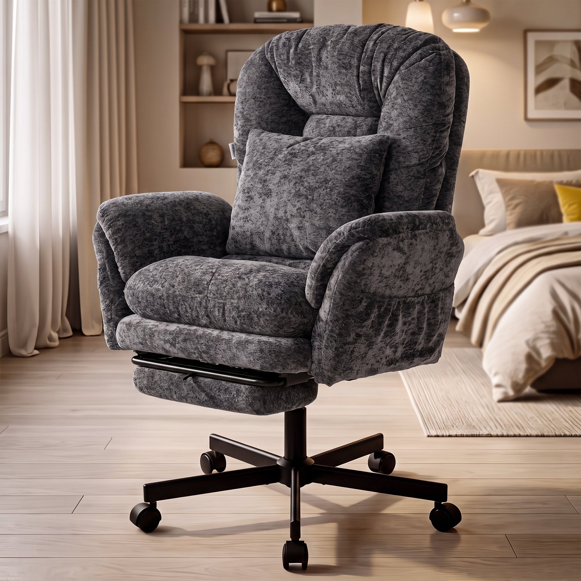 cross legged office chair.