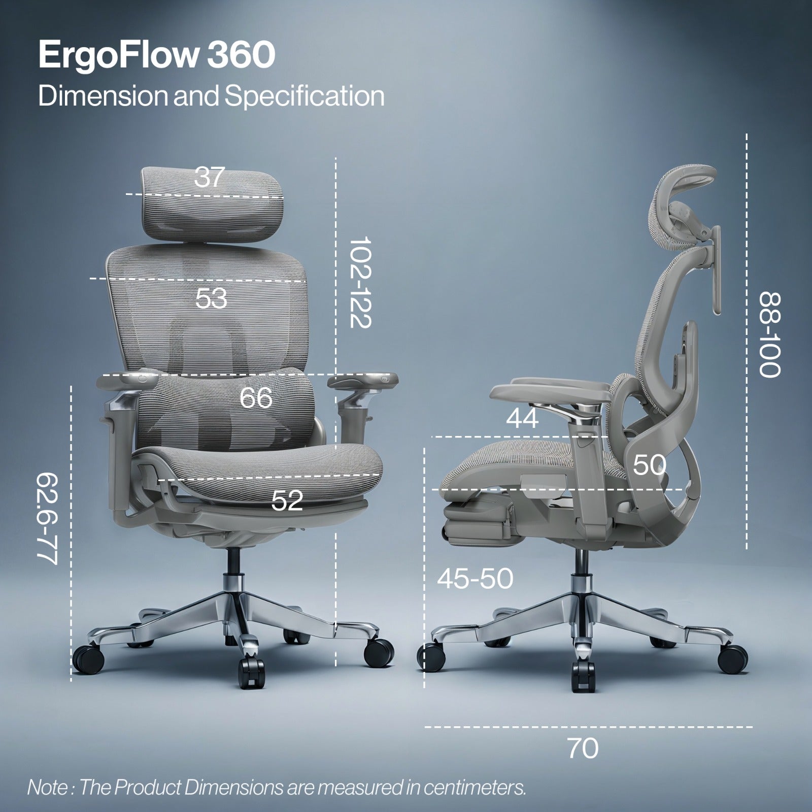 Drogo Flow 360 Ergonomic Office Chair With Patented Flow Technology & Cable Mechanism