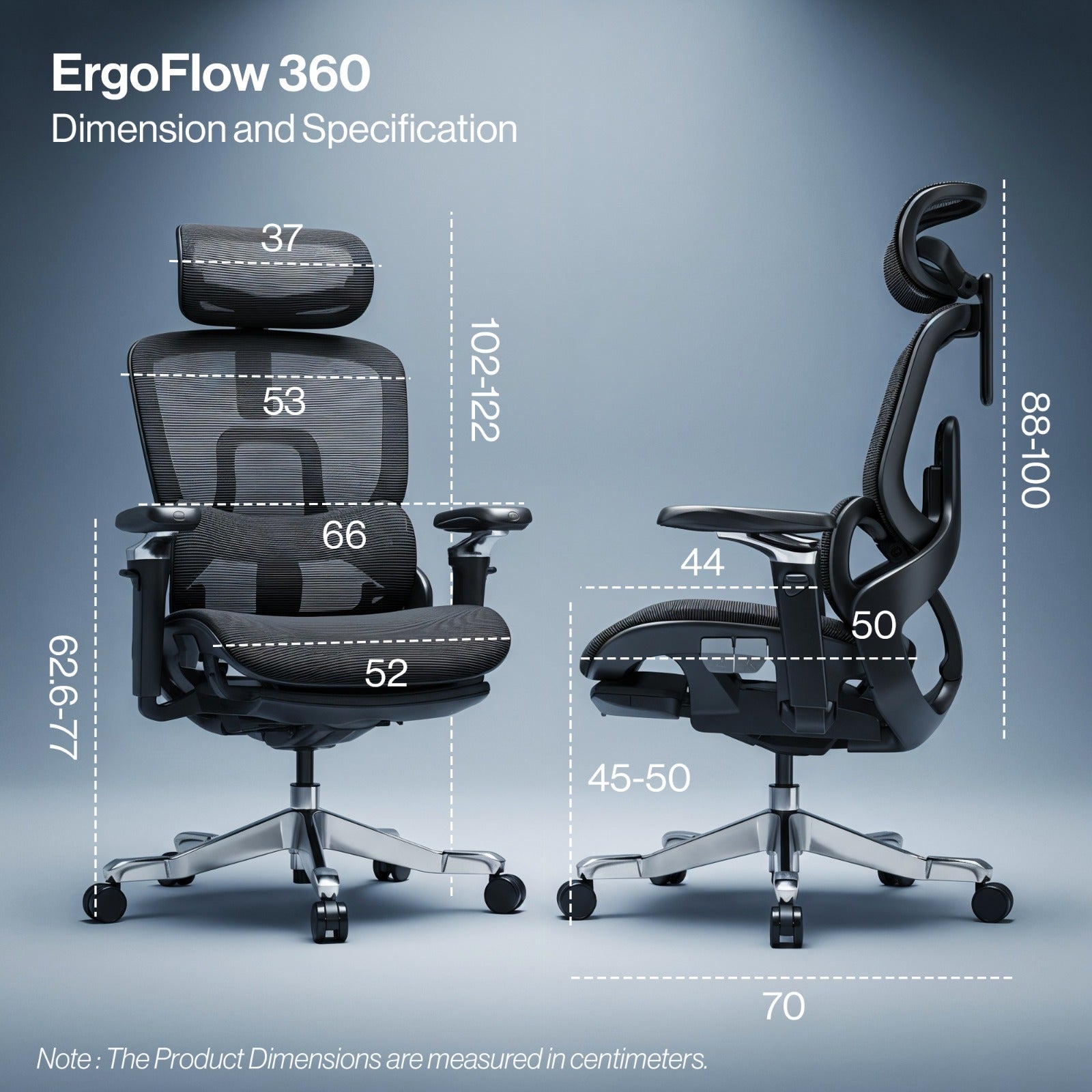 Drogo Flow 360 Ergonomic Office Chair With Patented Flow Technology & Cable Mechanism