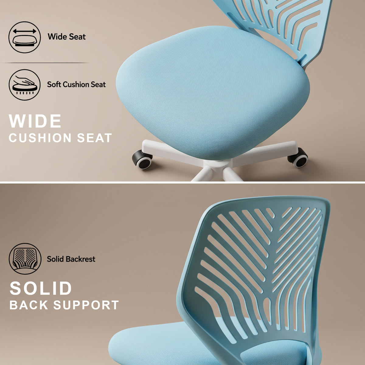 Drogo Ergonomic Small Study Computer Chairs for Girls Boys Teens