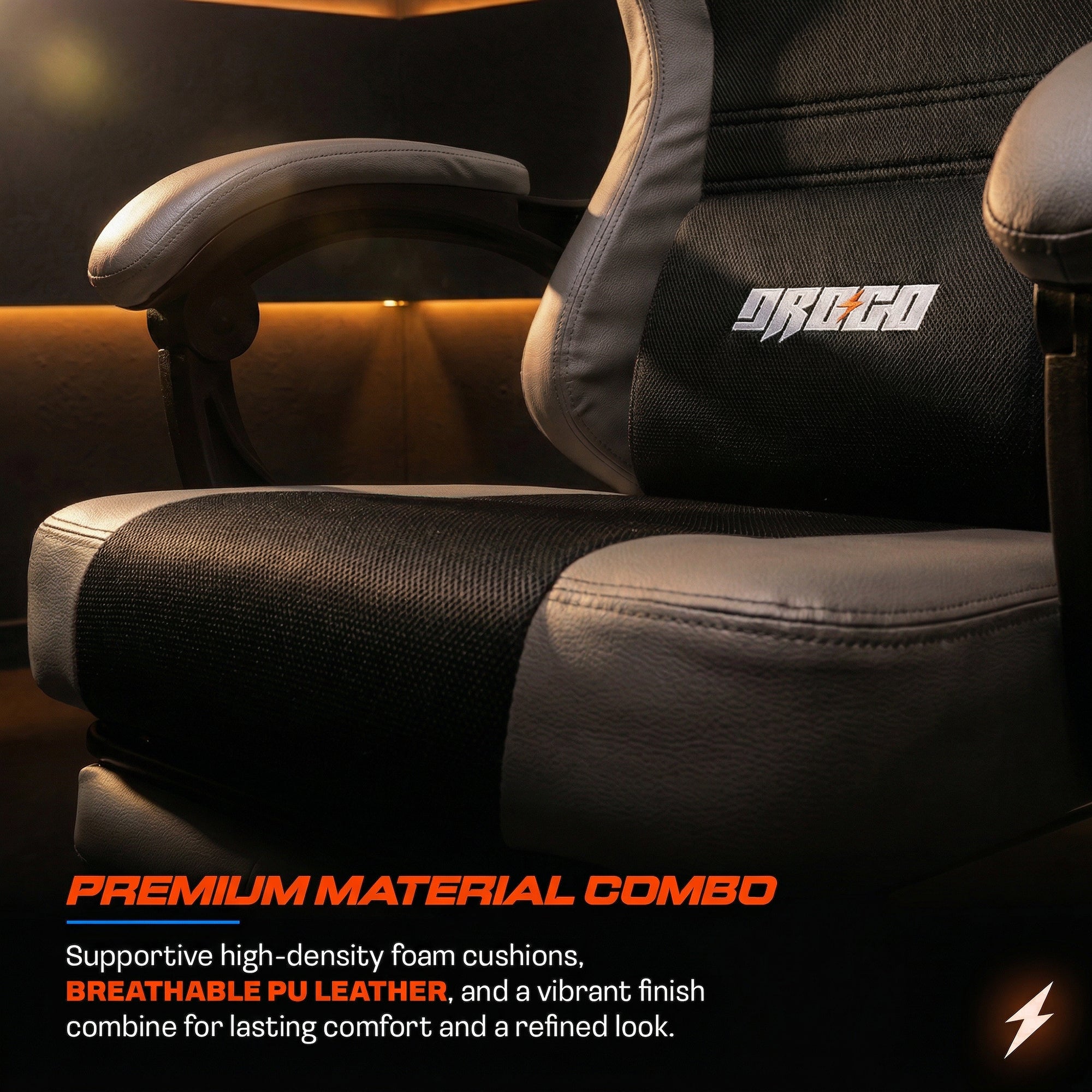 Drogo Aura Ergonomic Gaming Chair with Premium PU Leather Fabric