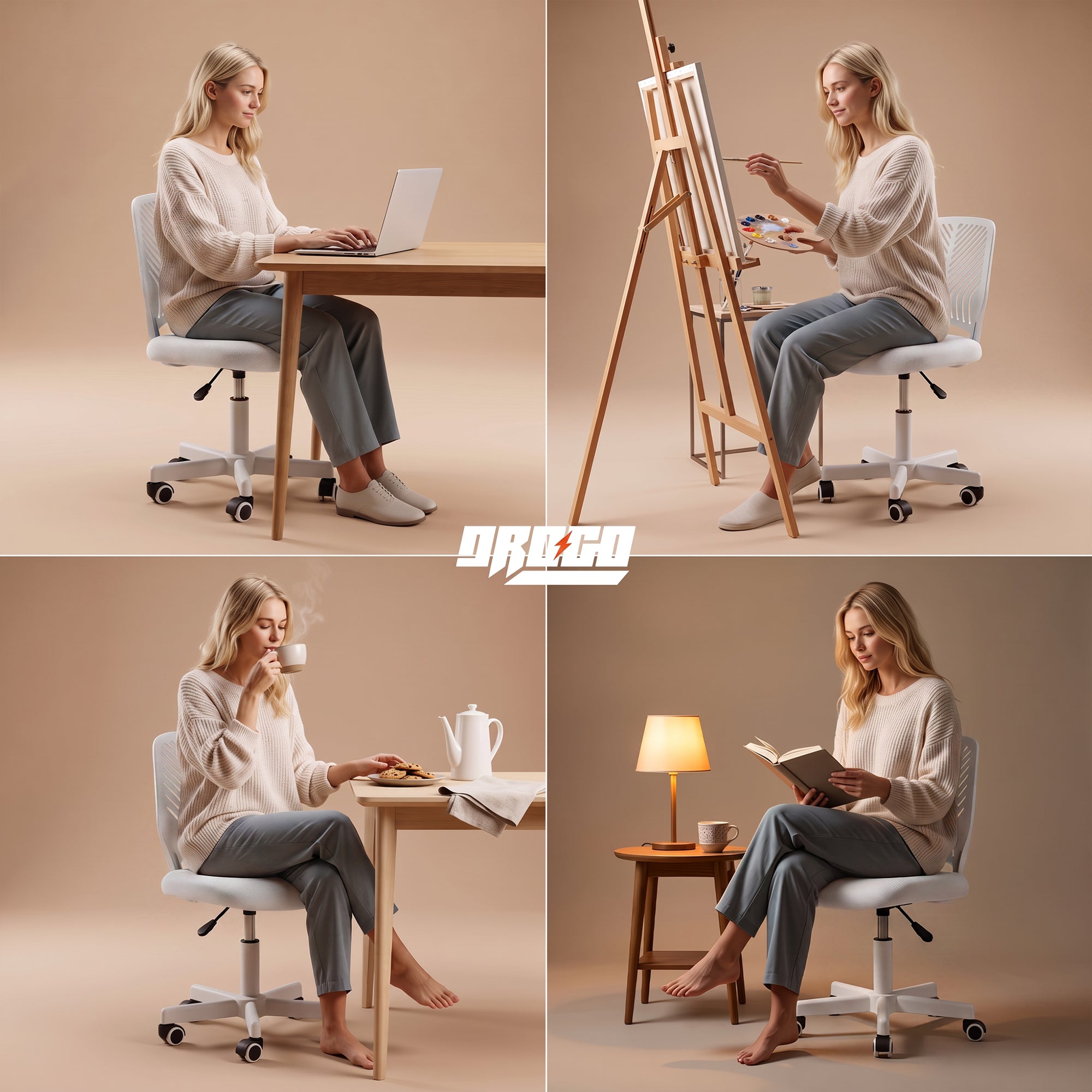 Drogo Ergonomic Small Study Computer Chairs for Girls Boys Teens