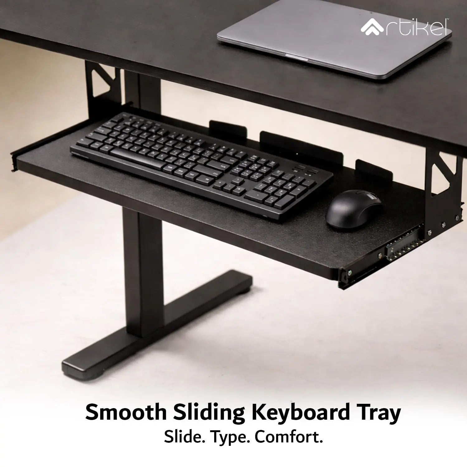 Drogo Electric Height Adjustable Table for Office Work with Keyboard Tray Sit Stand Gaming Desk (120x60cm) Drogo India