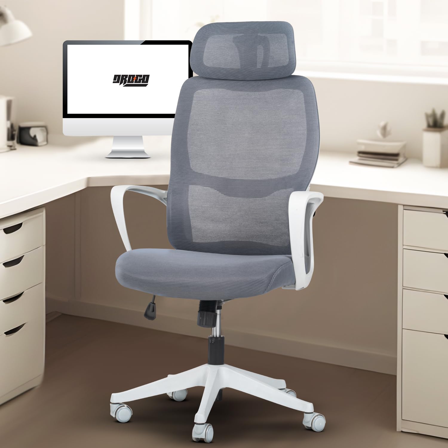 DROGO Ergo Lite Ergonomic Office Chair for Work from Home Computer Chair with Breathable Mesh