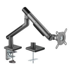 Drogo Artikel Single Monitor Desk Mount, Adjustable Heavy Duty Monitor Arm, VESA Mount with C Clamp & Grommet Mounting Base - 32 Inch (Grey)