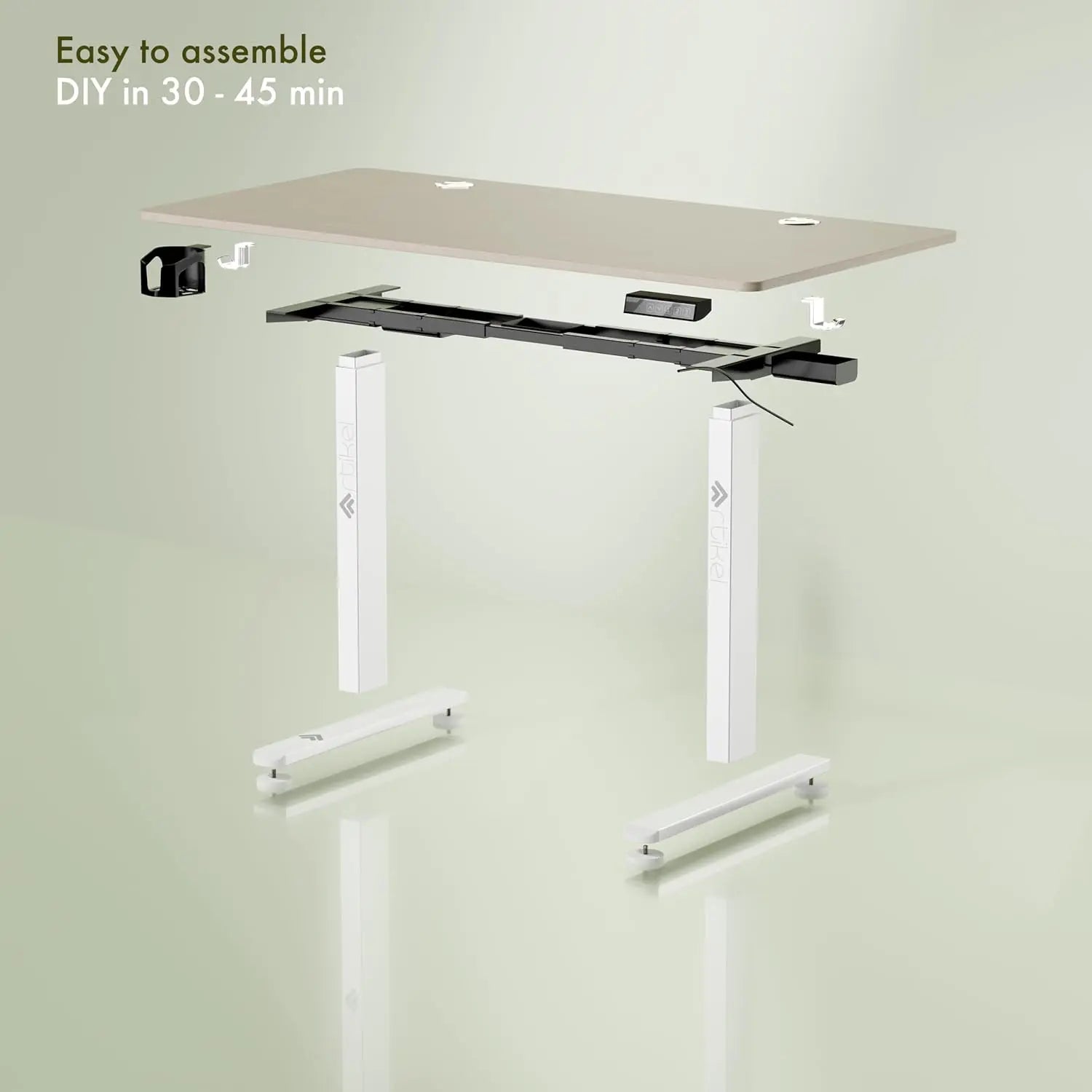 Drogo Eco Electric Height Adjustable Table for Office Work & Home Sit Stand Gaming Desk (120x60cm) Drogo India