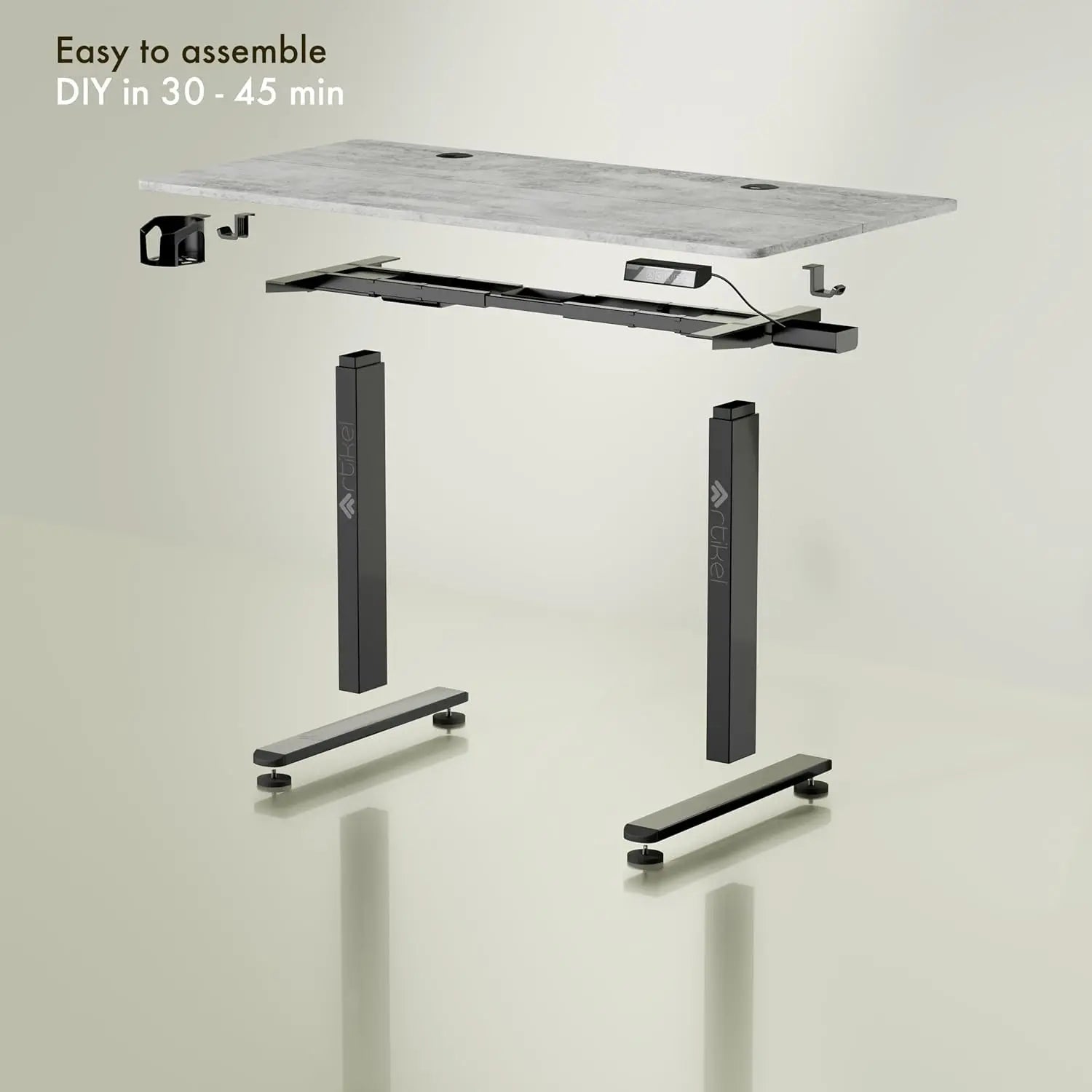 Drogo Eco Electric Height Adjustable Table for Office Work & Home Sit Stand Gaming Desk (100x60cm) Drogo India