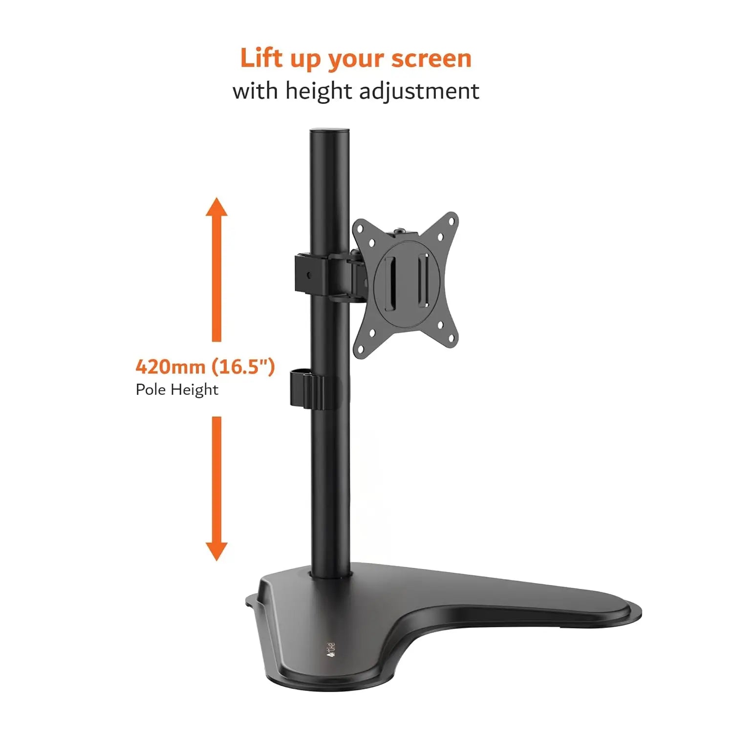 Drogo Single Monitor Desk Mount Height-Adjustable Heavy-Duty Arm Cable Management Drogo India
