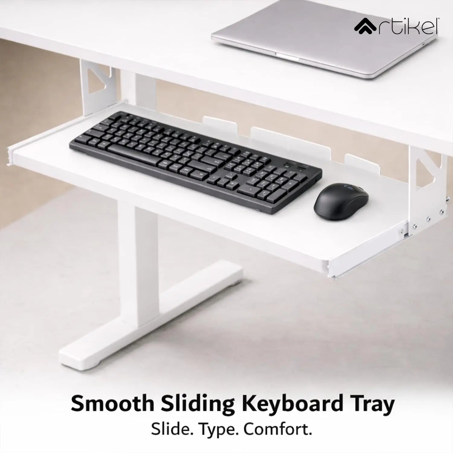 Drogo Electric Height Adjustable Table for Office Work with Keyboard Tray (120x60cm) Drogo India