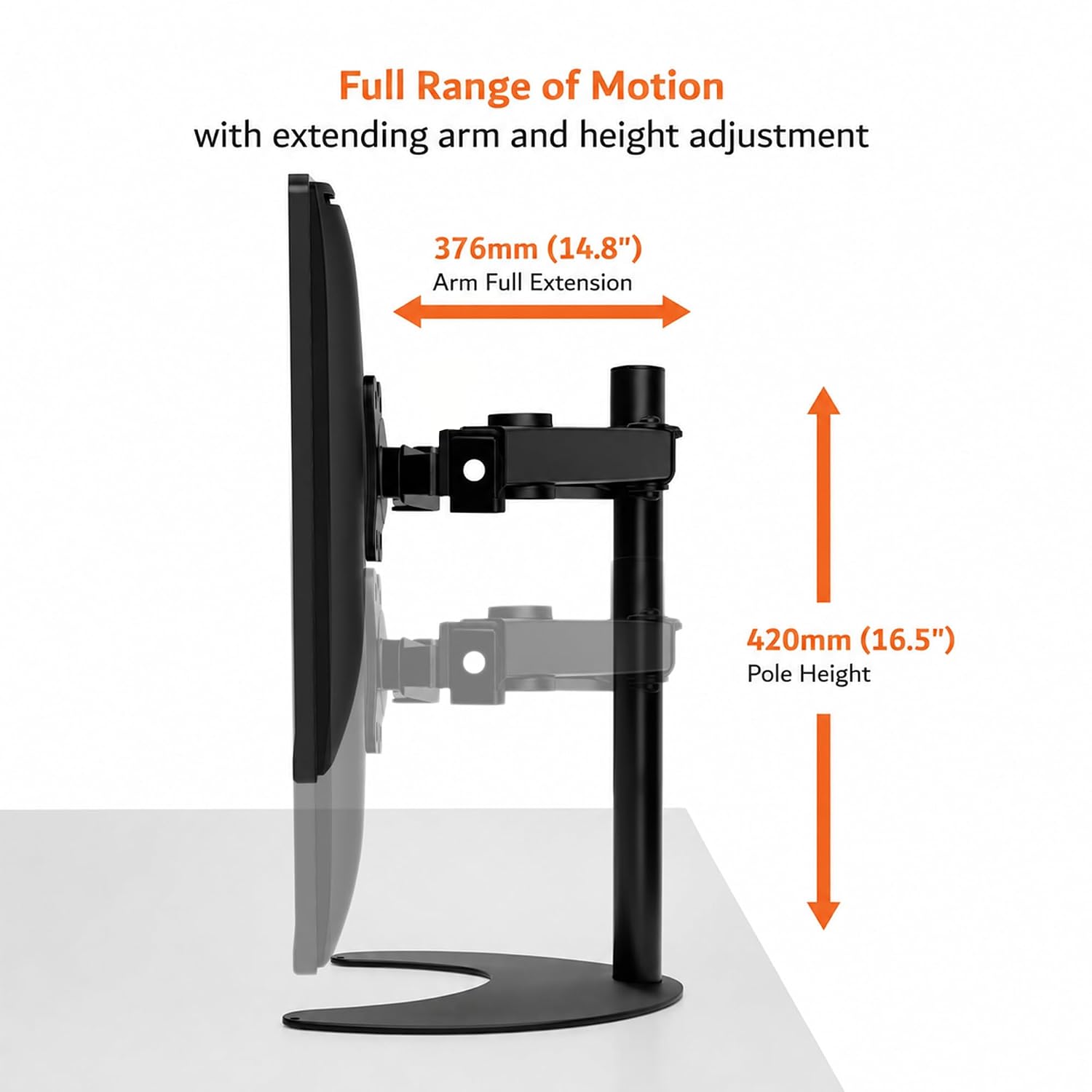 Drogo Artikel Dual Monitor Mount Adjustable VESA Arms C-Clamp & Grommet Fits 32 inch Screens