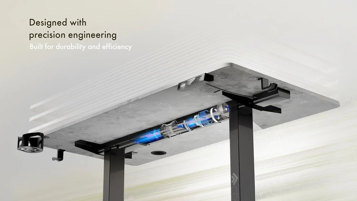 Drogo Eco Electric Height Adjustable Table for Office Work & Home Sit Stand Gaming Desk (120x60cm) Drogo India