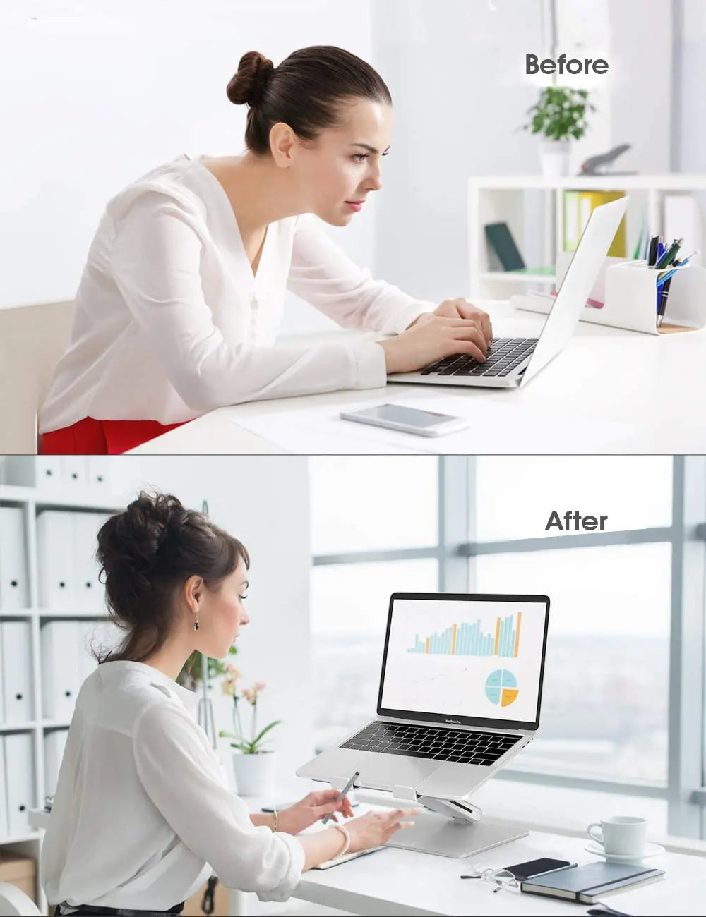 Drogo Uni-Pole Adjustable Laptop Stand Premium Height Adjustable Riser for Desk Drogo India