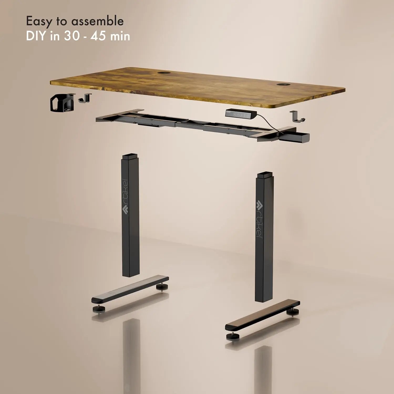 Drogo Eco Electric Height Adjustable Table for Office Work & Home Sit Stand Gaming Desk (120x60cm) Drogo India