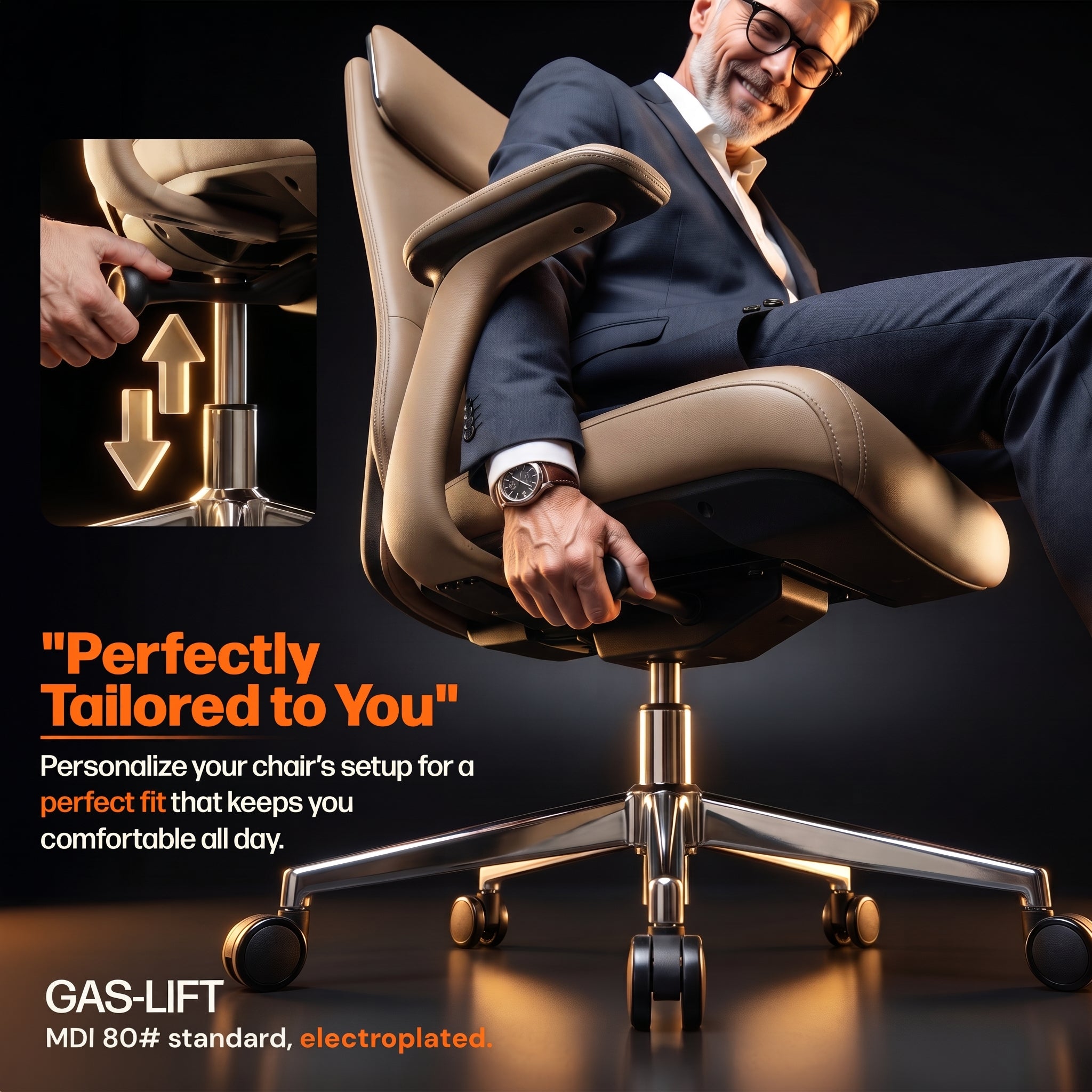 Drogo Ergo Touch Office Chair for Work 2D Headrest