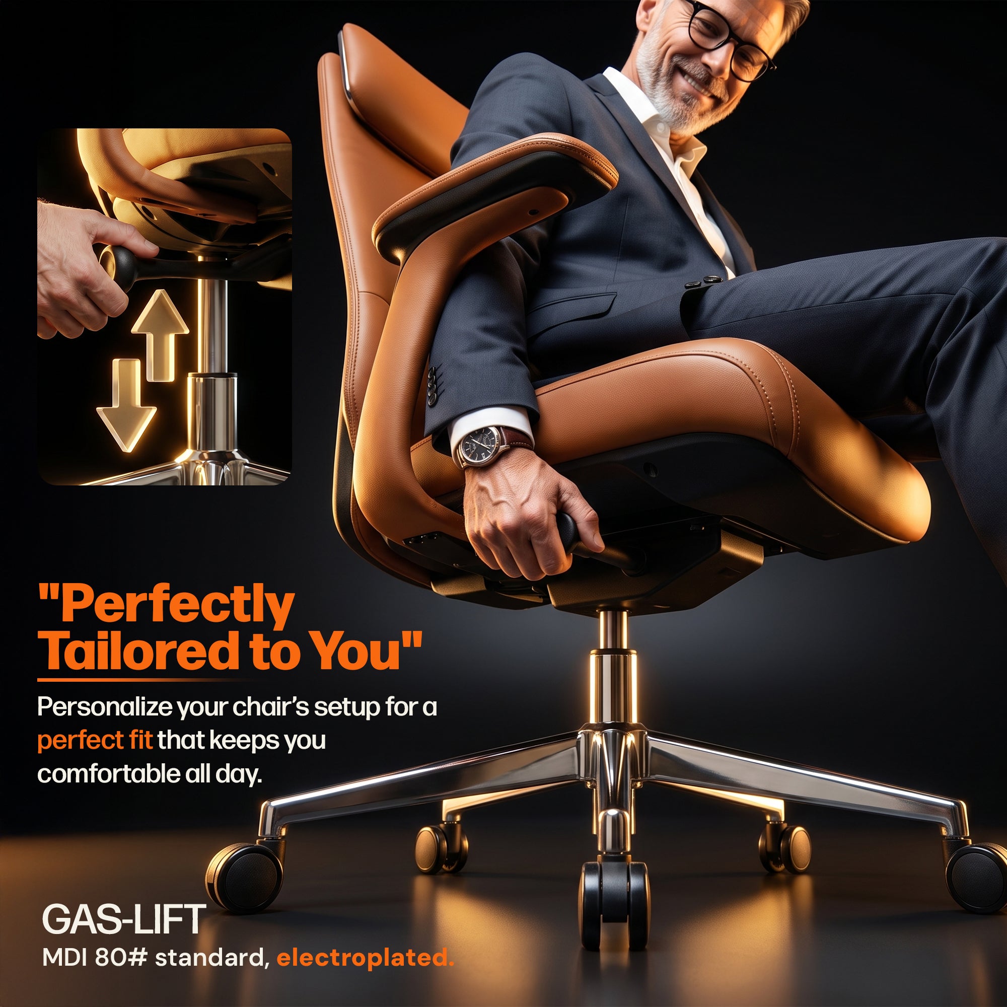 Drogo Ergo Touch Office Chair for Work 2D Headrest