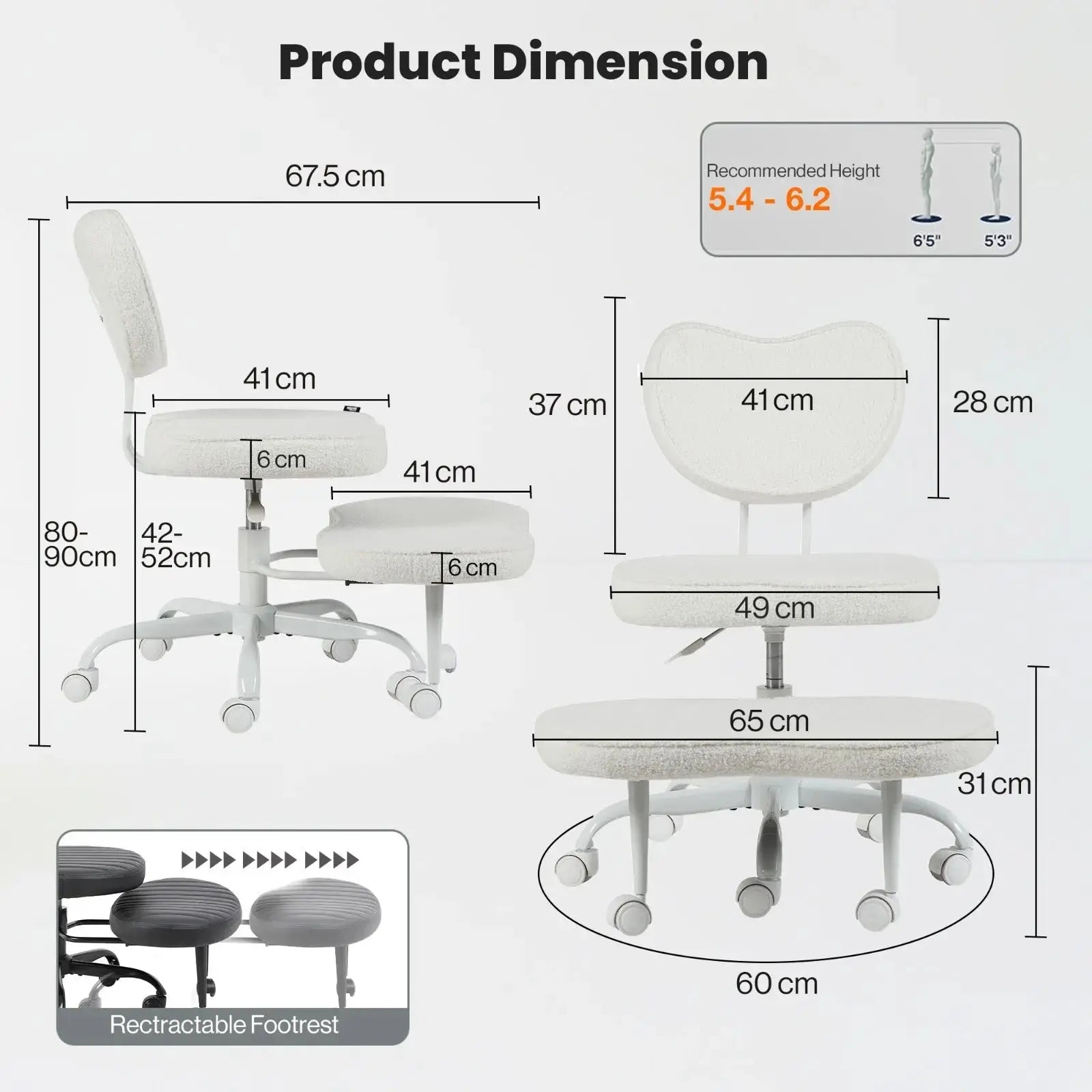 PREORDER Drogo Meditura Cross Legged Office Chair with Wheels, Wide Criss Cross Kneeling Drogo India
