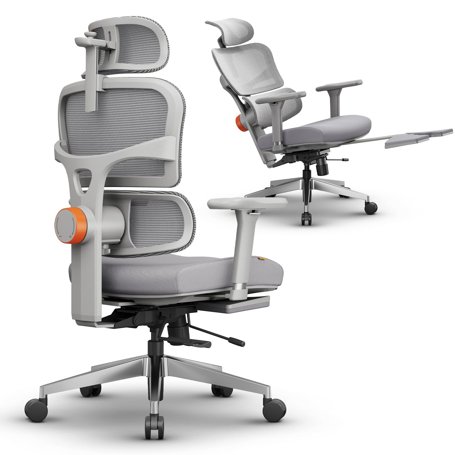 Drogo Premium Ergonomic Office Chair for Work from Home, High Back Computer Chair with Unique Adaptive Lumbar Support & Headrest, 4D Armrest & Recline