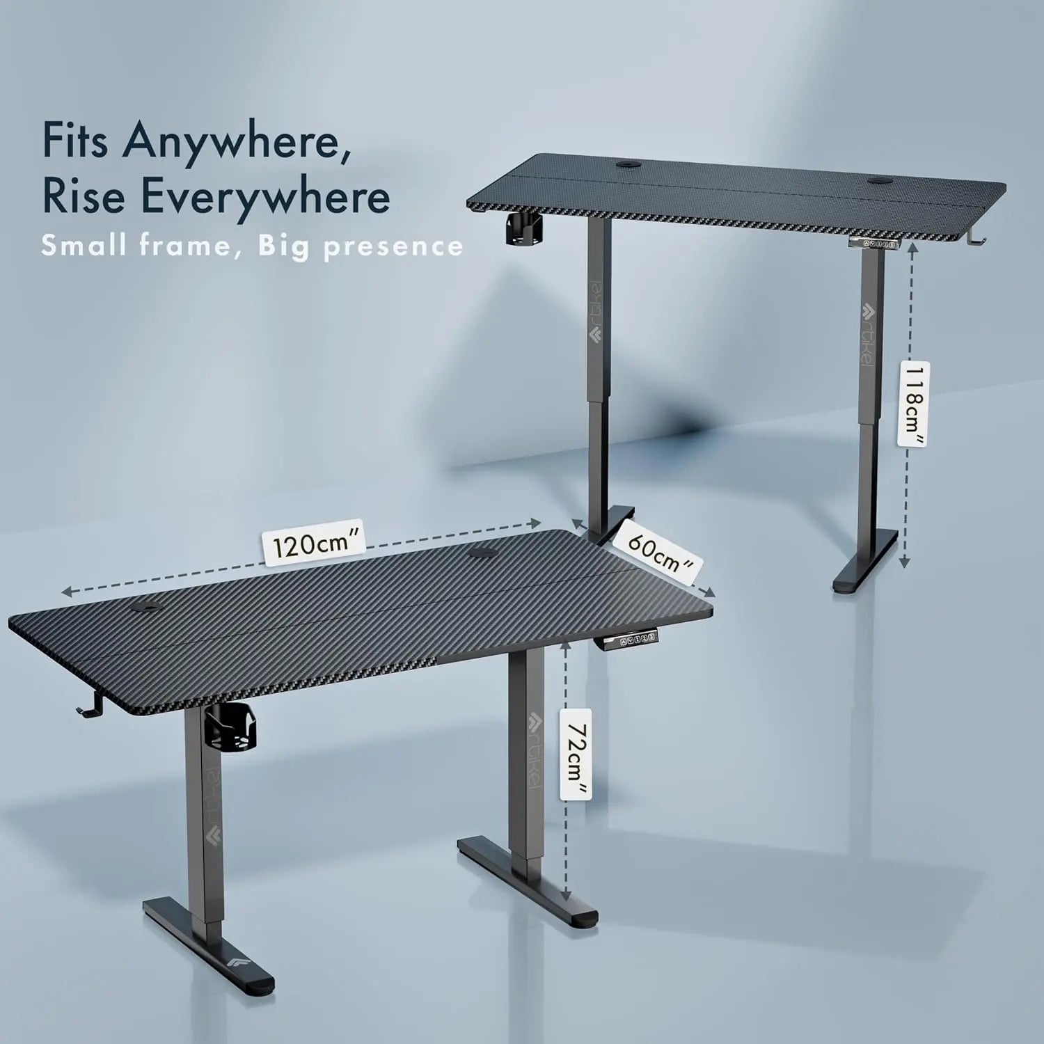 Drogo Eco Electric Height Adjustable Table for Office Work & Home Sit Stand Gaming Desk (120x60cm) Drogo India