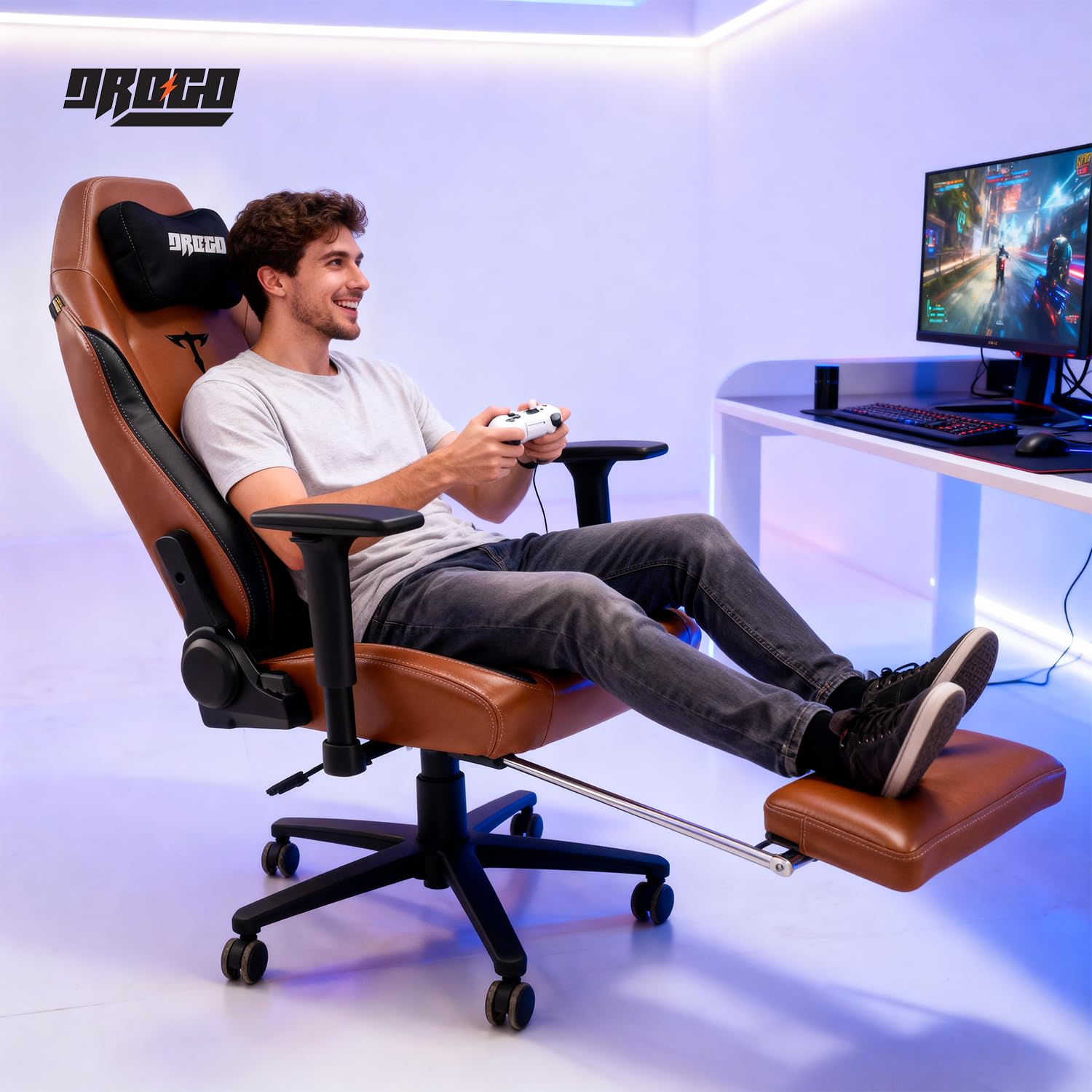 Drogo Titan Forged Ergonomic Gaming Chair with Premium PU Leather Fabric
