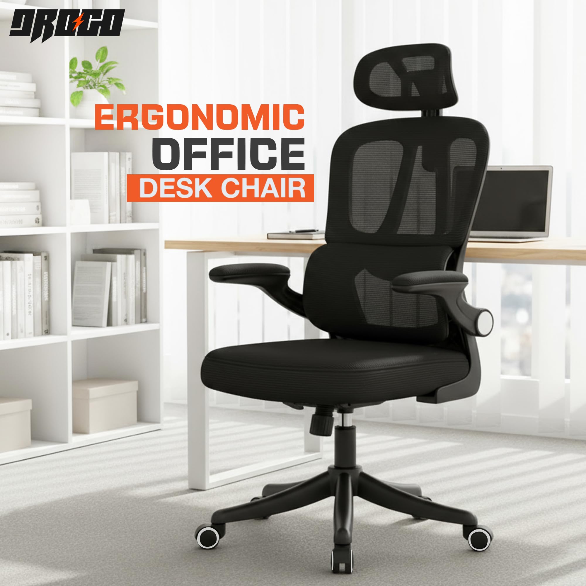 Drogo Ergonomic Office Chair for Work from Home, Desk Chair
