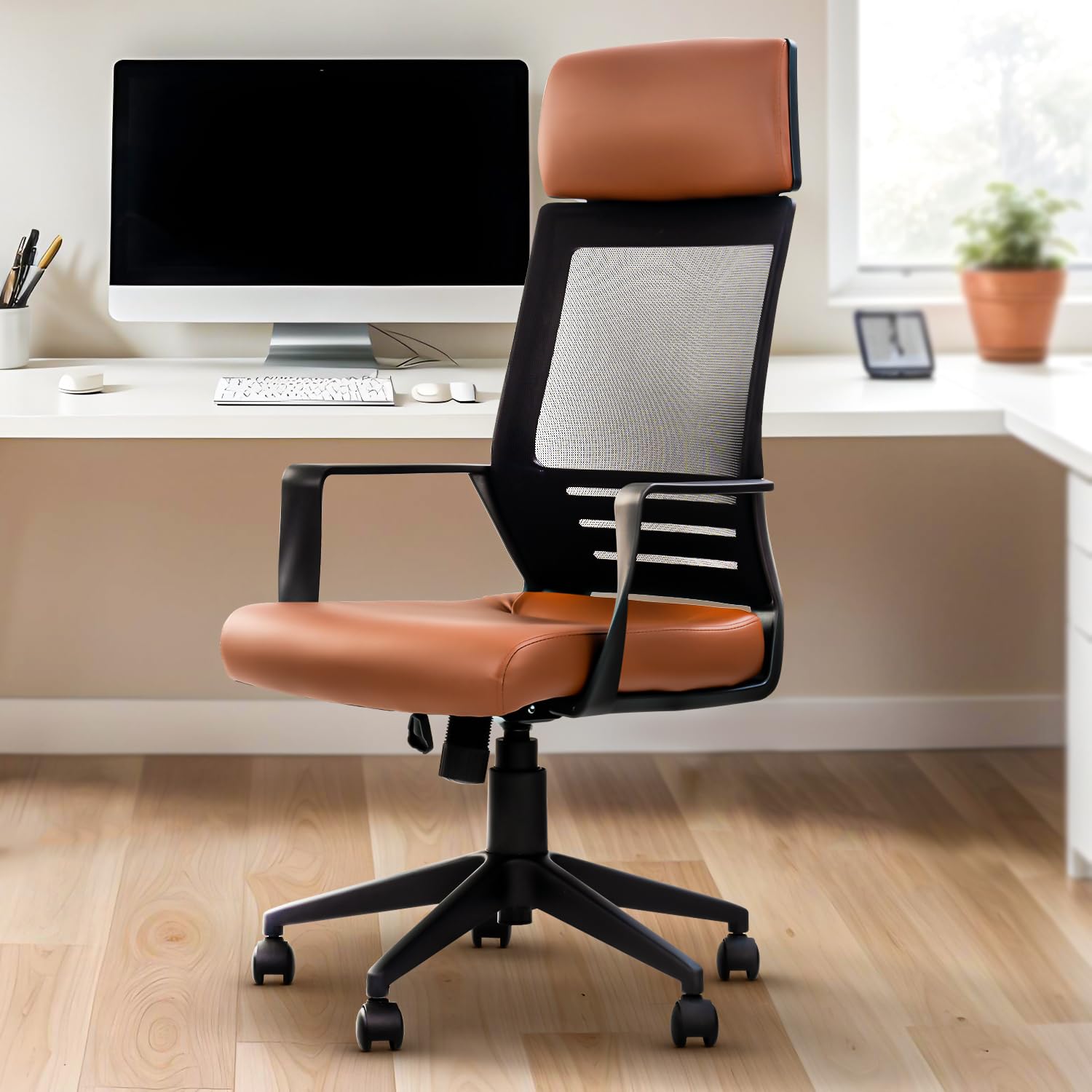 Drogo Lumina Pro Ergonomic Premium Leatherette Office Chair for Work at Home