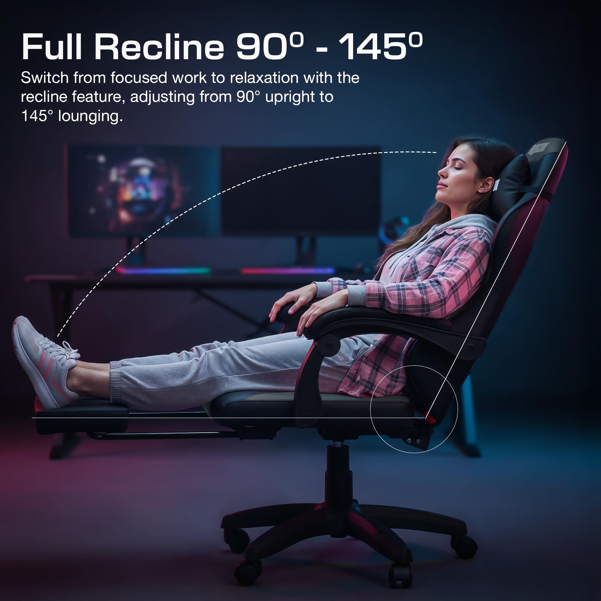 Drogo Auro X1 Ergonomic Gaming Chair with Premium PU Leather Fabric