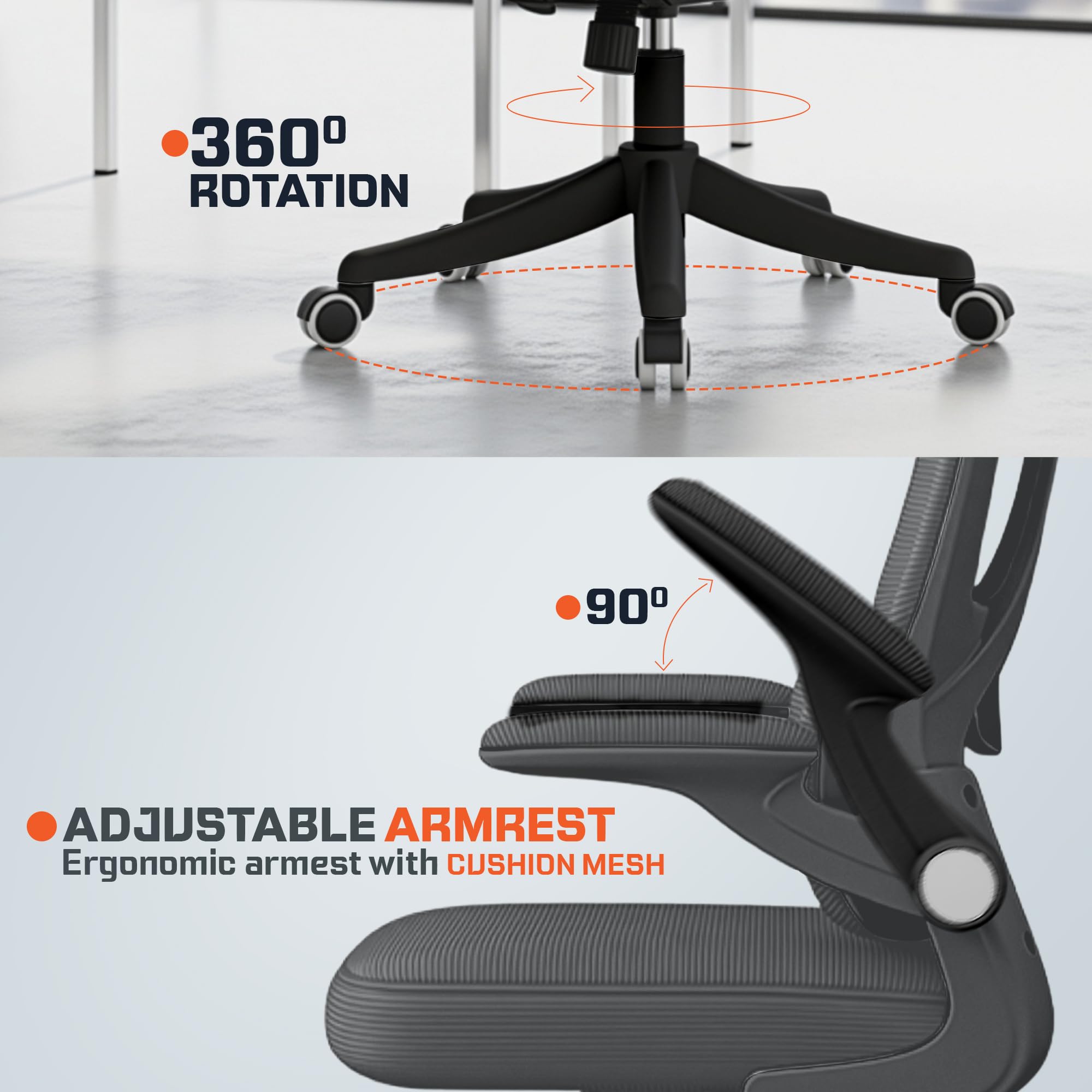 Drogo Ergonomic Office Chair for Work from Home, Desk Chair