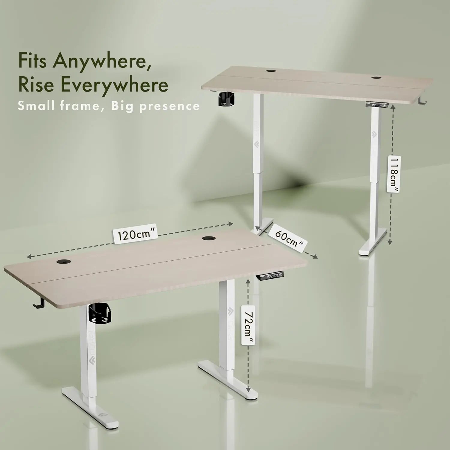 Drogo Eco Electric Height Adjustable Table for Office Work & Home Sit Stand Gaming Desk (120x60cm) Drogo India