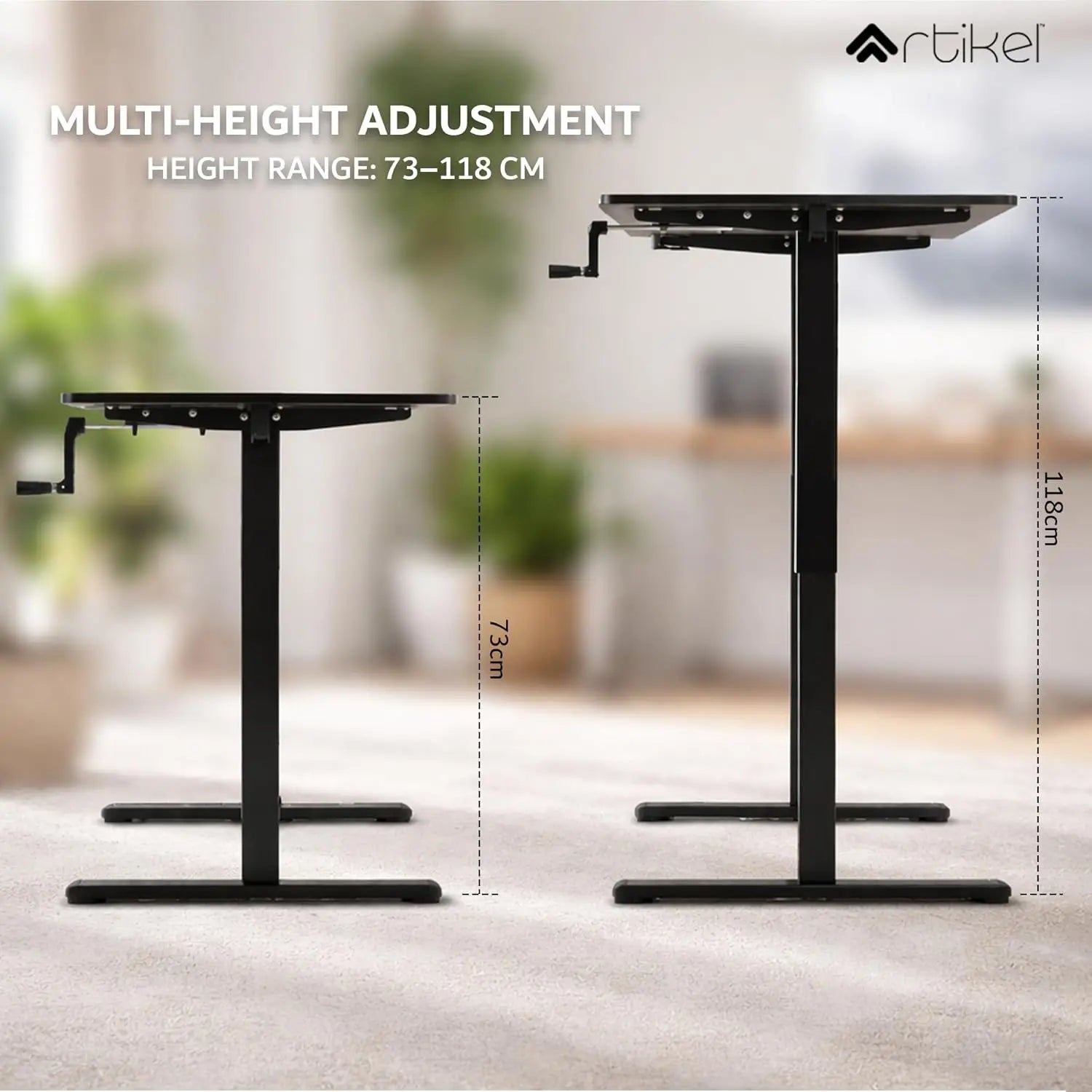 Drogo Manova Height Adjustable Table for Office Work Manual Adjustable Desk (140X60Cm) Drogo India