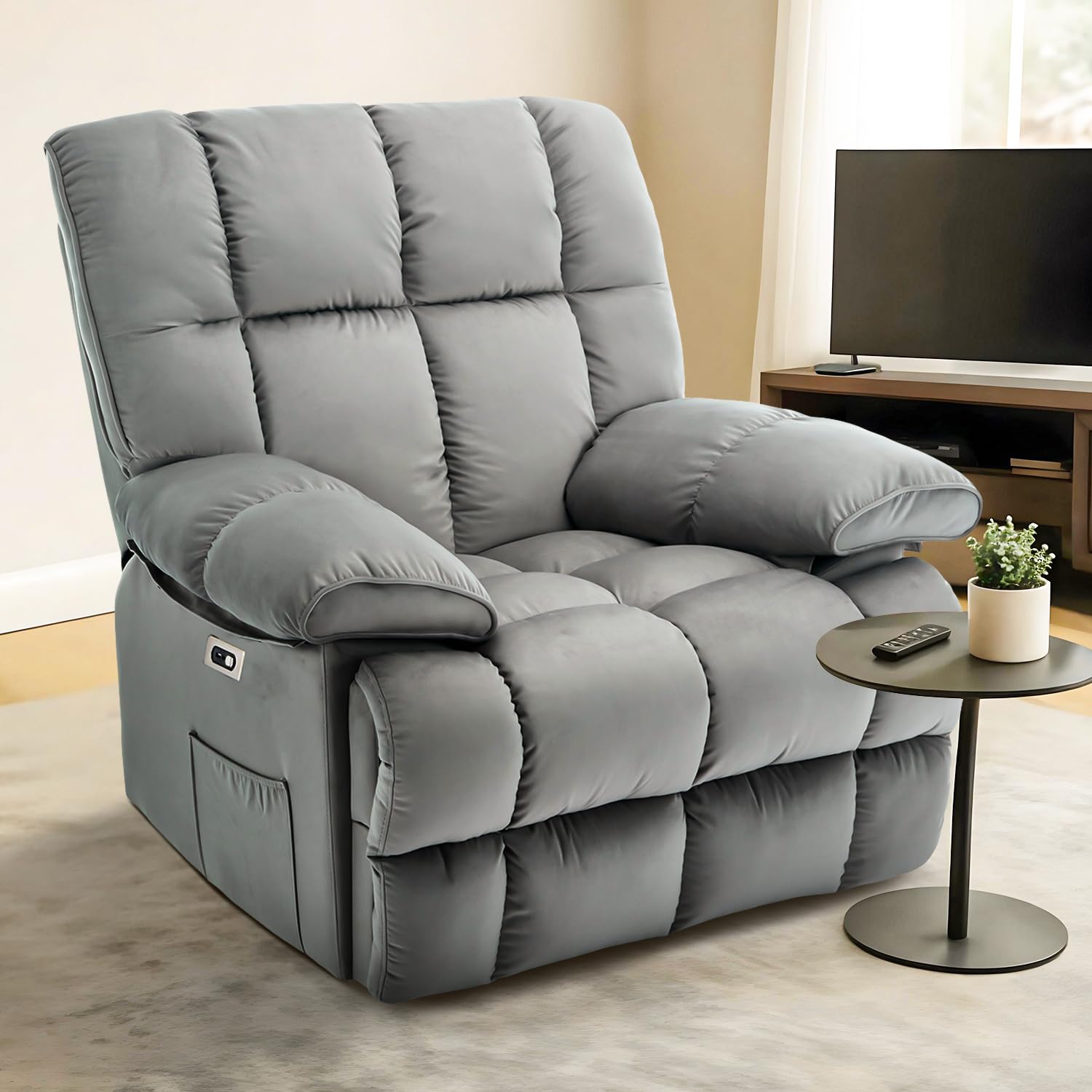 Drogo Evo Lounge Oversized Motorised Single Seater Recliner Sofa with Rapid Recline Technology
