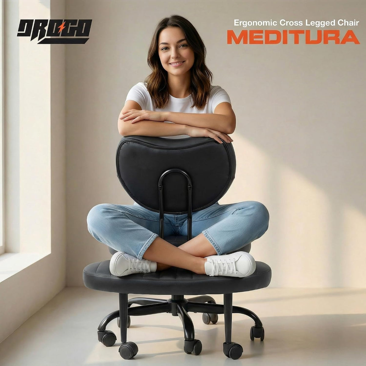 Ergonomic Cross Legged Office Chair 