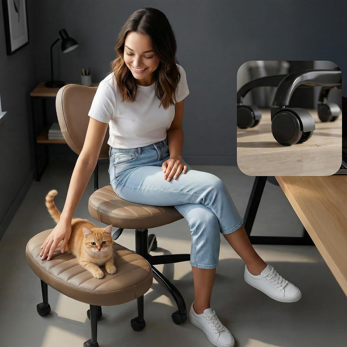 Ergonomic Cross Legged Office Chair 