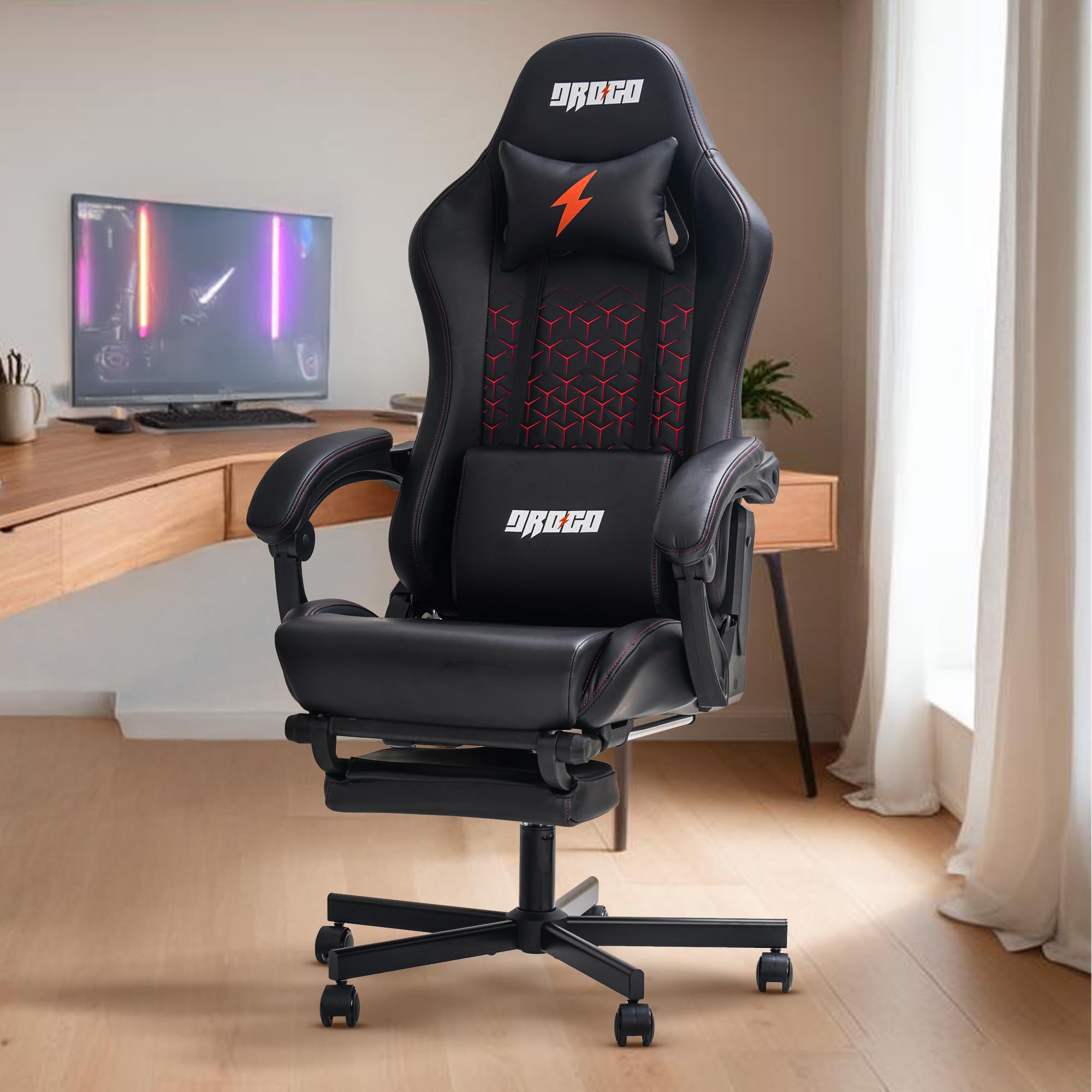 Drogo AetherX Ergonomic Gaming Chair with Premium PU Leather Computer Chair for Study