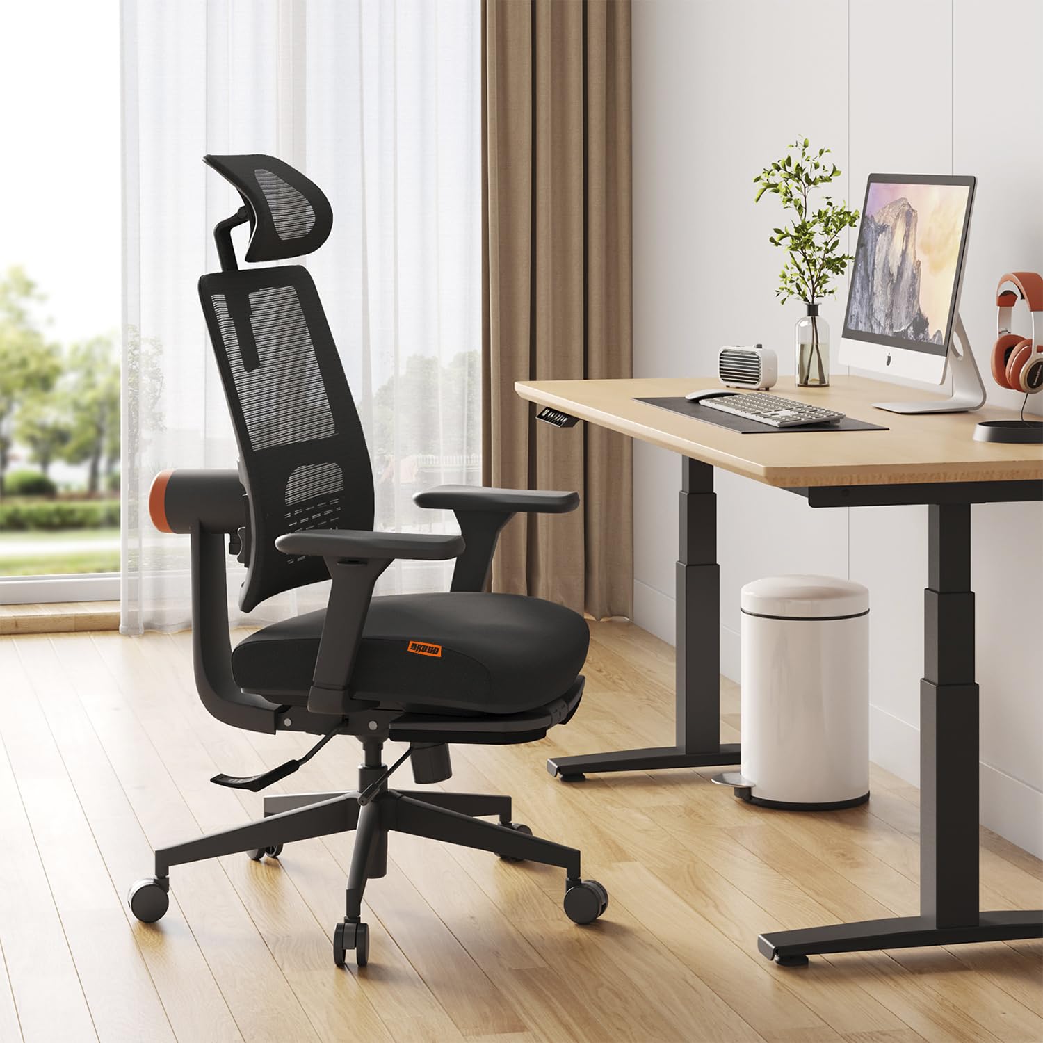 DROGO Bold PosturePro with Laptop Table Ergonomic Office Chair for Work from Home, High Back Computer Chair with Adaptive Lumbar Support