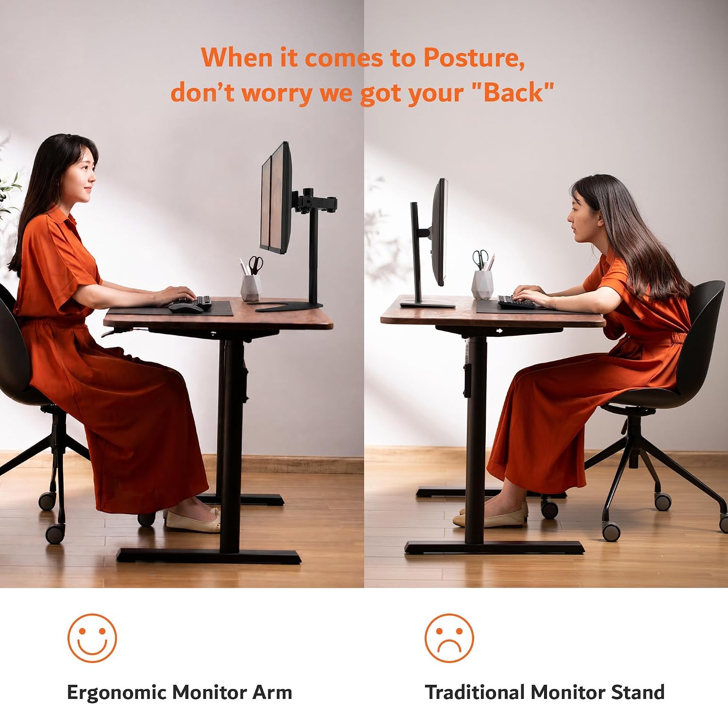 Drogo Artikel Dual Monitor Mount Adjustable VESA Arms C-Clamp & Grommet Fits 32 inch Screens