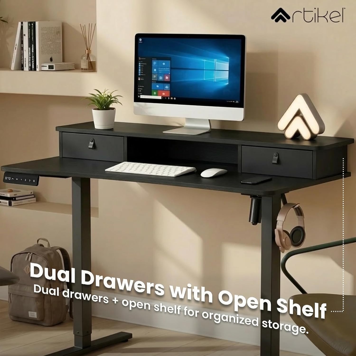 Drogo Valor Lite Electric Height Adjustable Standing Desk (120x60cm) Drogo