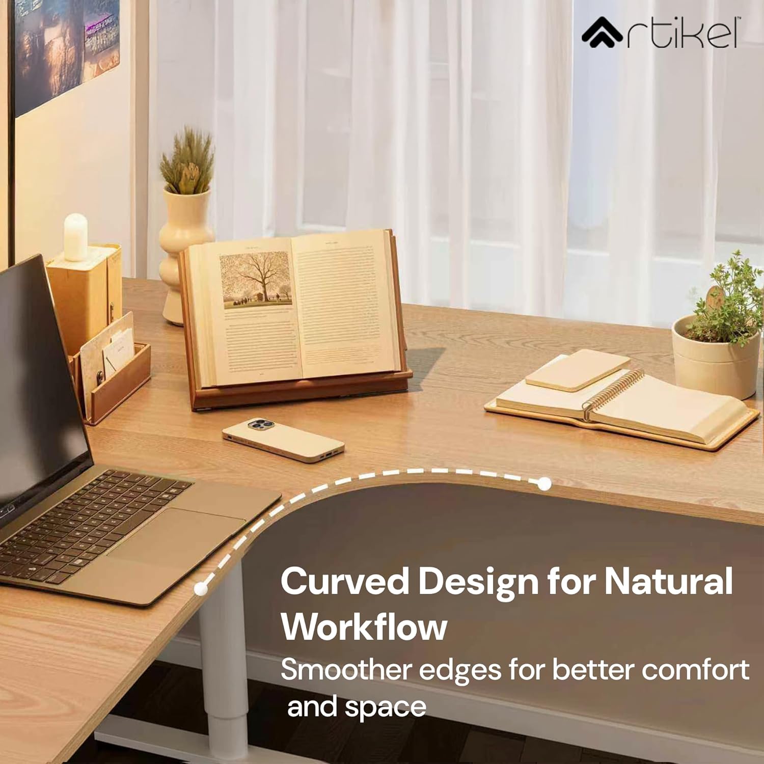 Drogo Elle L-Shaped Electric Height Adjustable Executive Desk (160 × 140 × 60 cm) Drogo