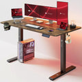 Drogo Artidesk Series Ergonomic Height Adjustable Desk Diy, Sit Stand Gaming Desk, with 3 Yr Warranty 120X60Cm - Vintage Brown Drogo India