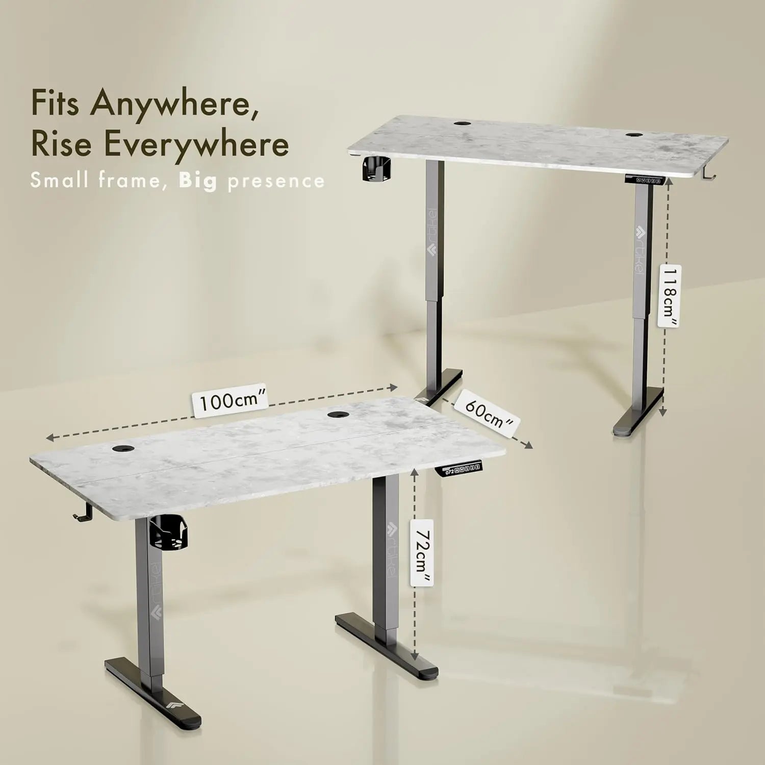 Drogo Eco Electric Height Adjustable Table for Office Work & Home Sit Stand Gaming Desk (100x60cm) Drogo India