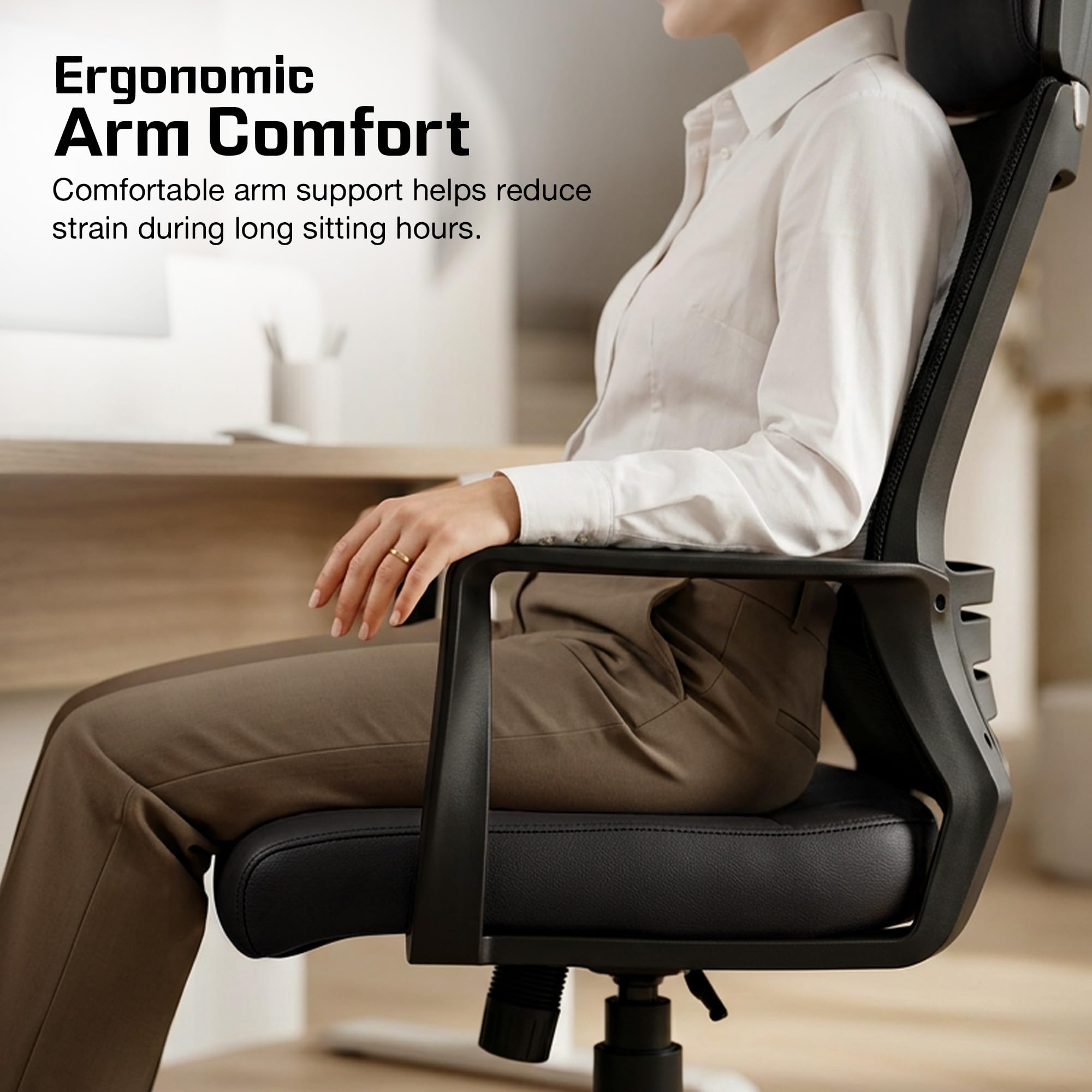 Drogo Lumina Pro Ergonomic Adjustable Office Chair for Work at Home
