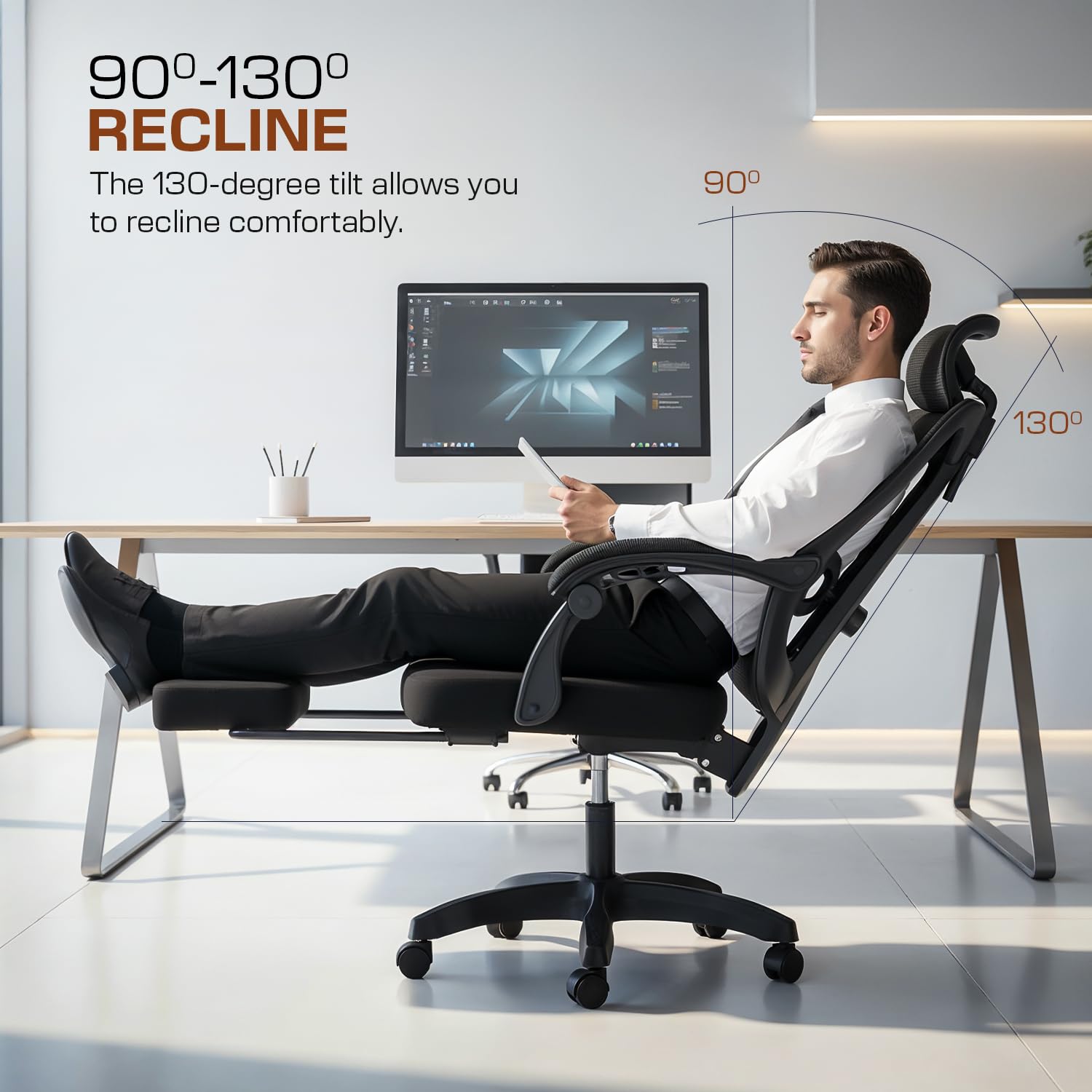 Drogo Flexo Ergonomic Office Chair For Work From Home With Breathable Mesh