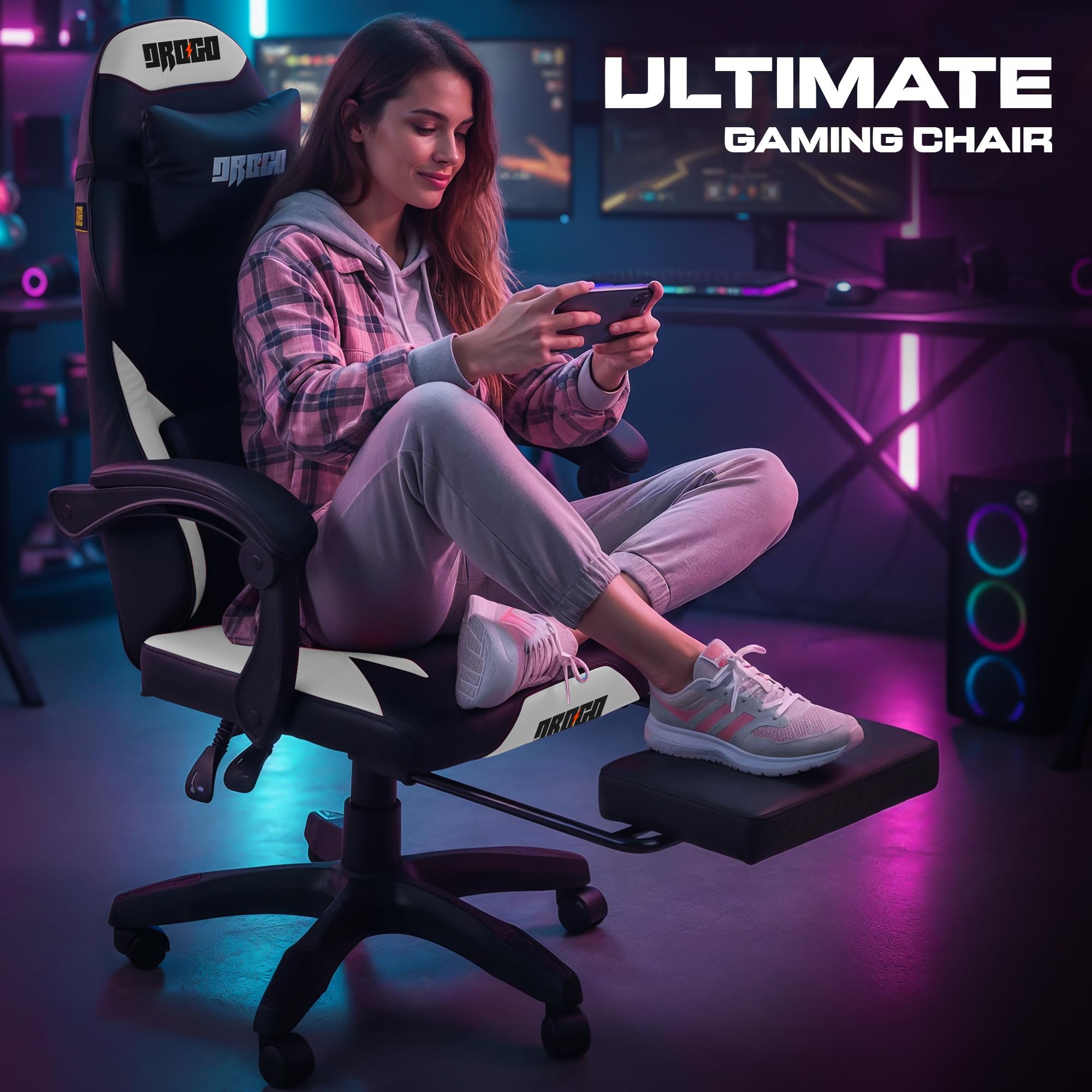 Drogo Auro X1 Ergonomic Gaming Chair with Premium PU Leather Fabric